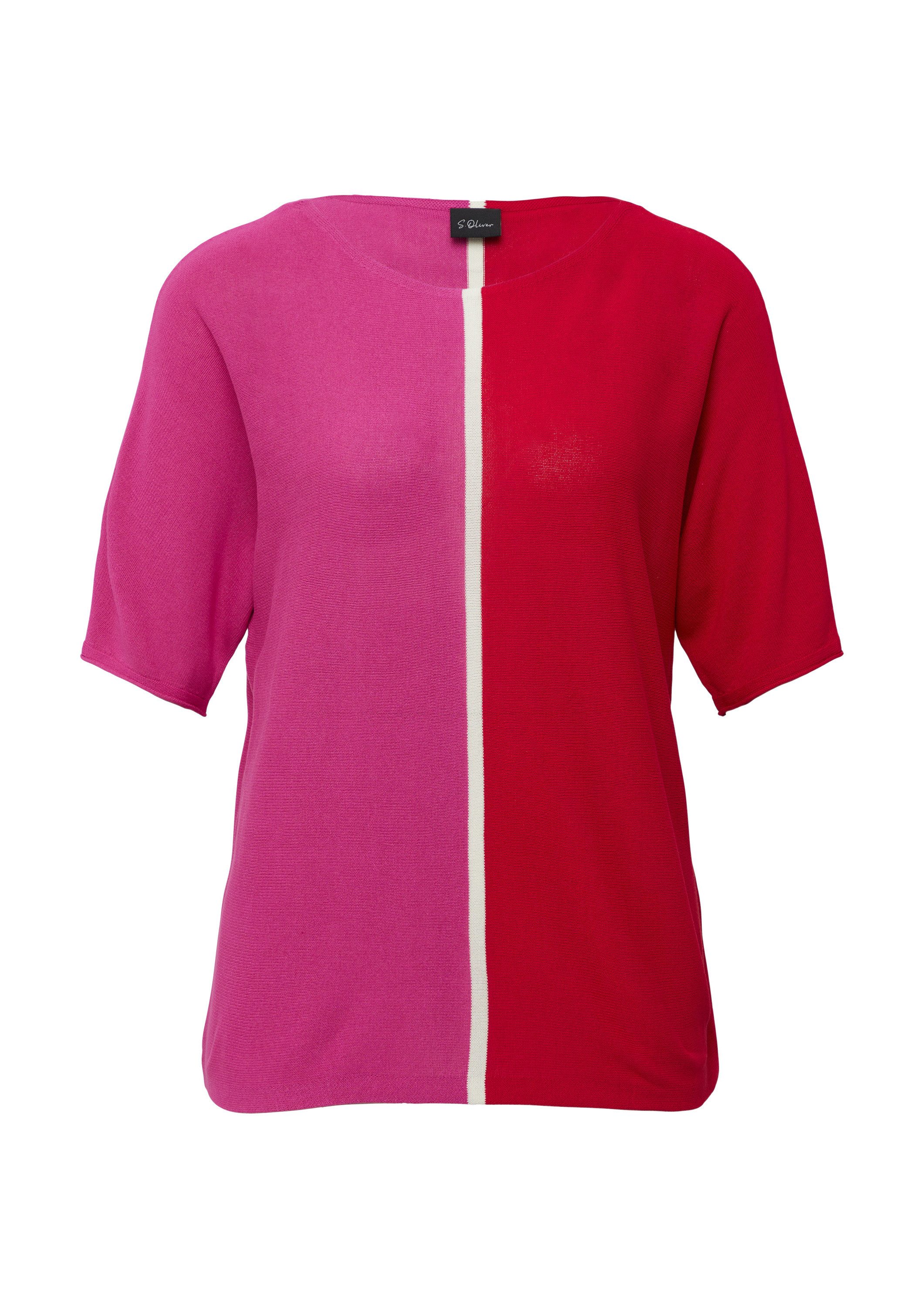 s.Oliver Kurzarmpullover Strickpullover Feiner Strickshirt in günstig online kaufen