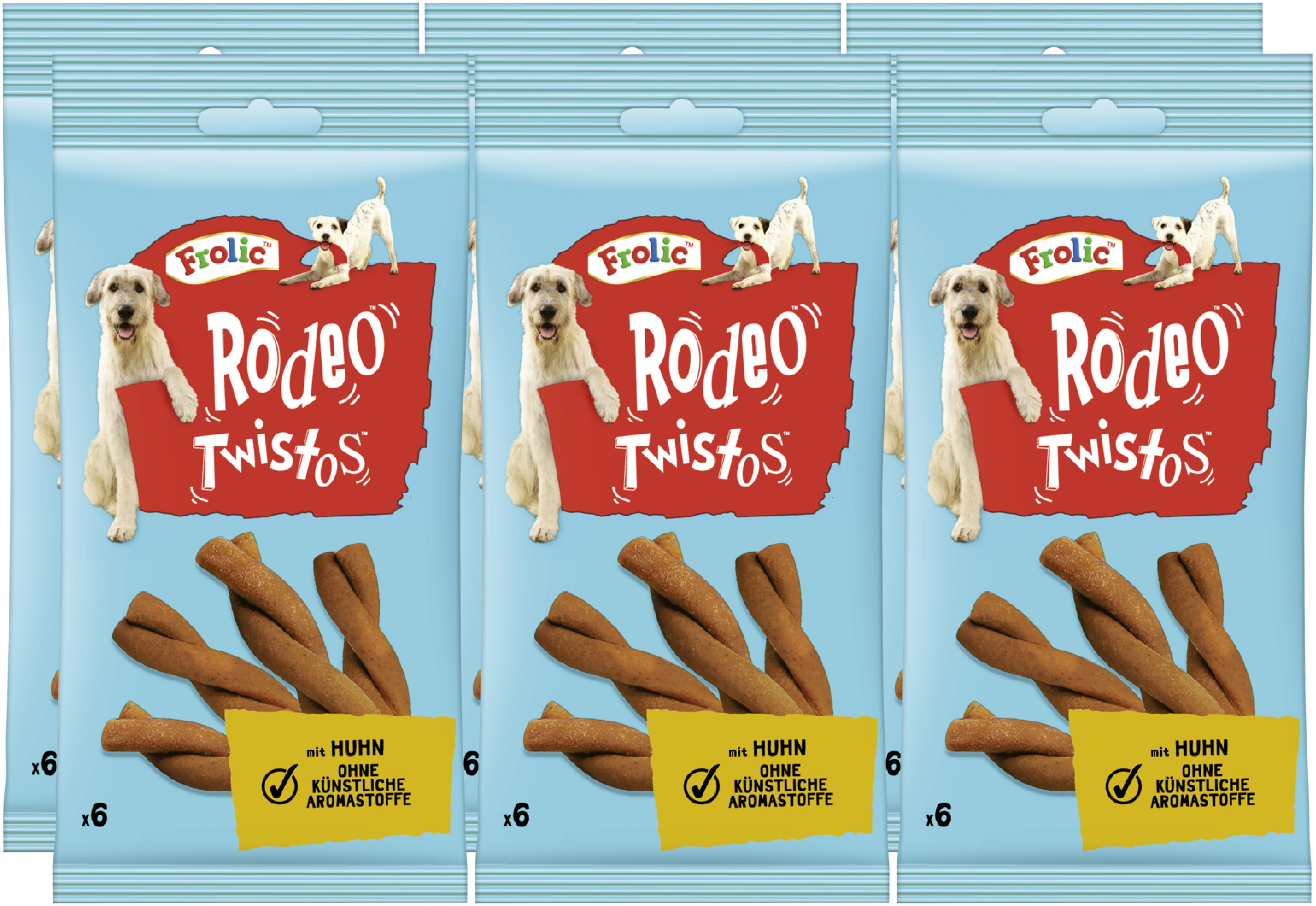 Frolic FROLIC™ RODEO™ TWISTOS™ Beutel Huhn 6 x 6 Stück, Snack für: Hunde
