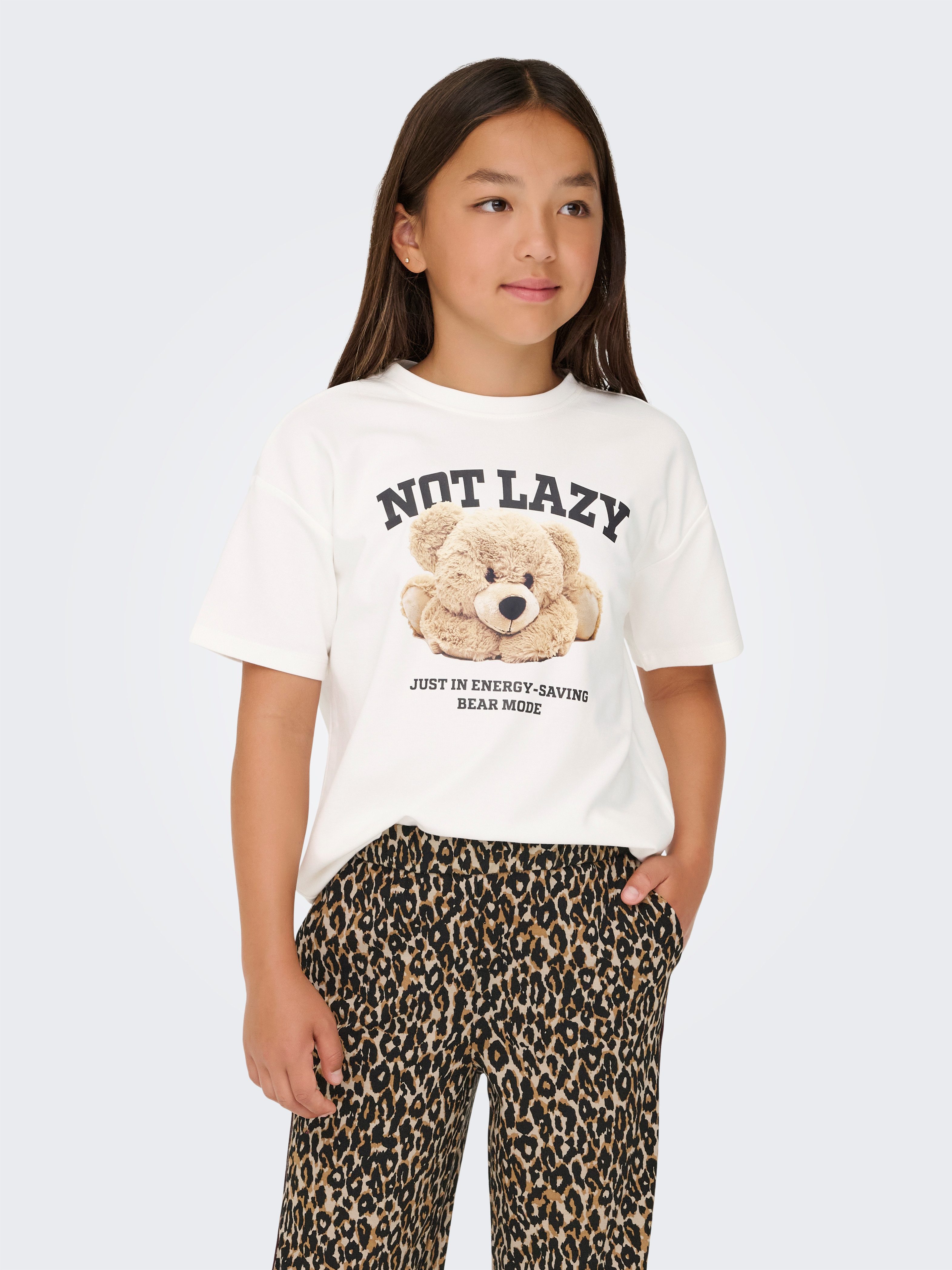 KIDS ONLY Kurzarmshirt KOGBILLIE S/S LOOSE TEDDY TOP JRS NOOS