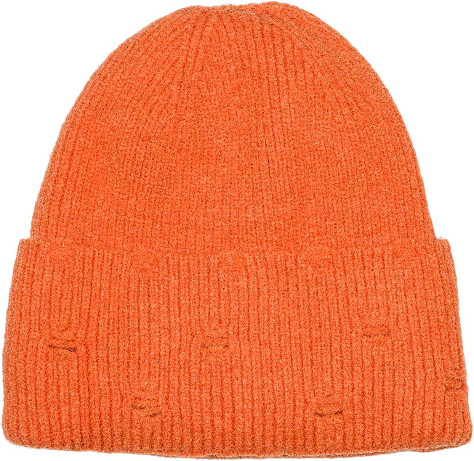 Strickmütze Strickmütze mit Rippenmuster und Rissen