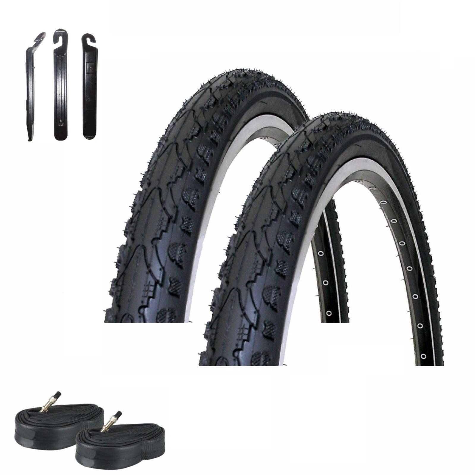 maxxi4you Fahrradreifen 2 x Kenda K-935 18 x 1,75 (47-355) Schwarz + 2 x DV inkl. Reifenheber