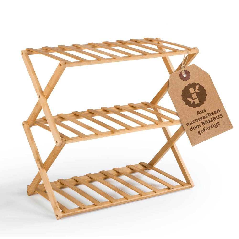 Lumaland Eckregal 3 Etagen, montagefrei, klappbar perfekt für Deko, Schuhe günstig online kaufen