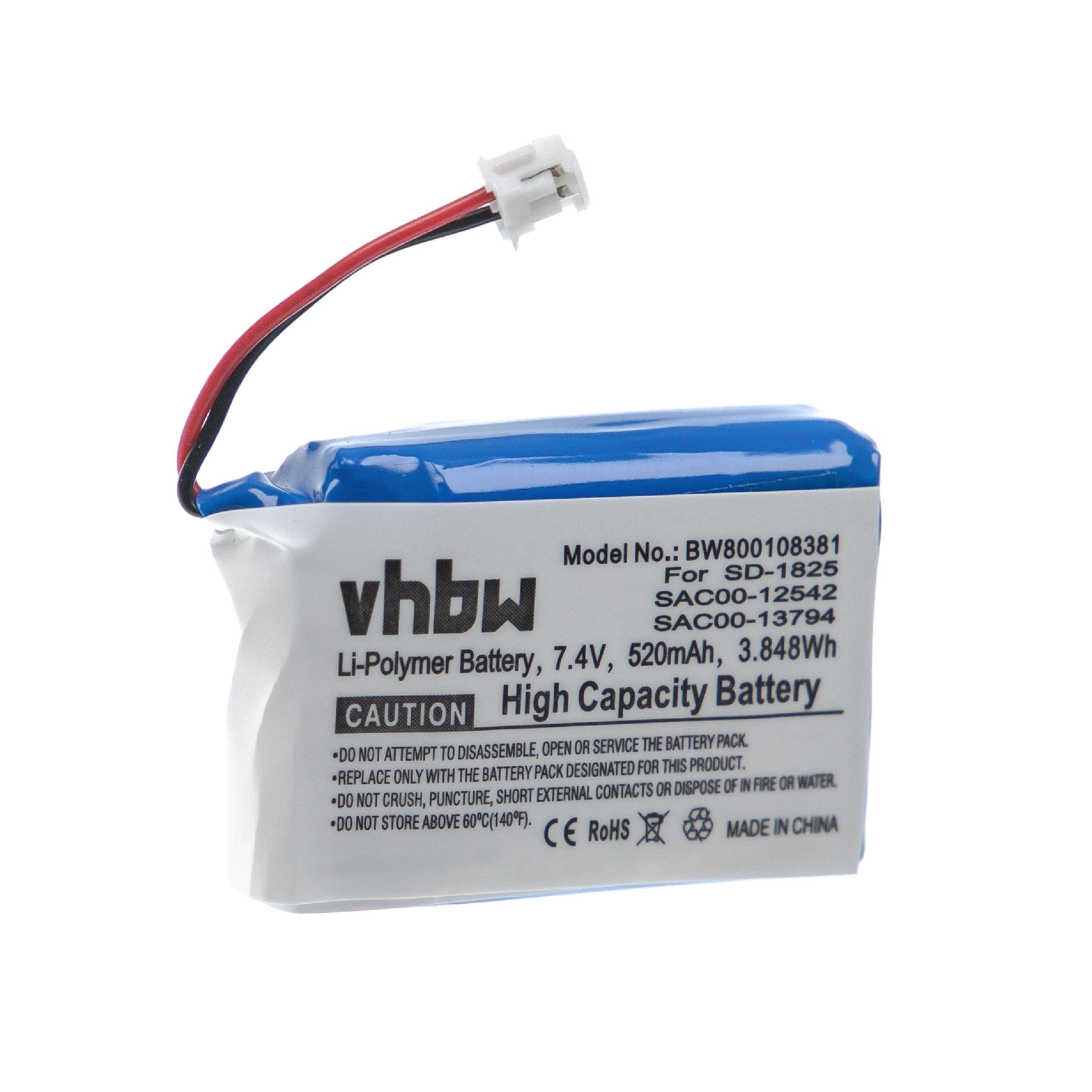 vhbw Ersatz für Sportdog SAC00-12542 für Akku Li-Polymer 520 mAh (7,4 V)