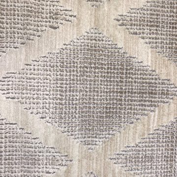 Teppich Schlafzimmer Teppich – schlichtes Rautenmuster – in creme, Teppich-Traum, rechteckig, Höhe: 12 mm