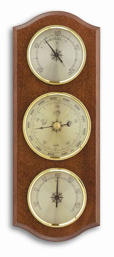 TFA Dostmann »TFA 20.1000 Analog aus Massivholz mit Thermometer Hygrometer Barometer« Wetterstation