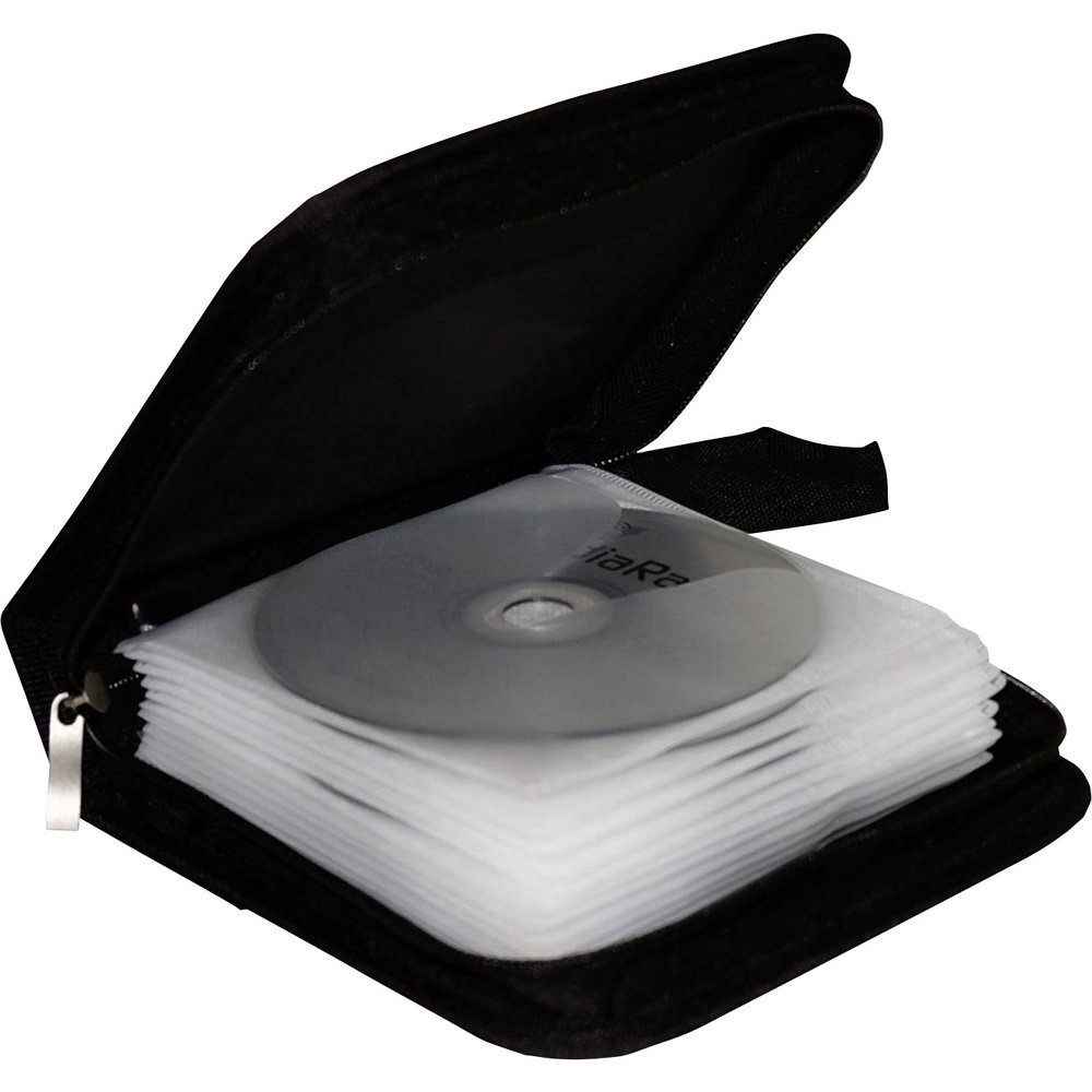Mediarange CD-Hülle MediaRange CD Tasche 24 CDs/DVDs/Blu-rays Nylon Schwarz 1 St. (B x H