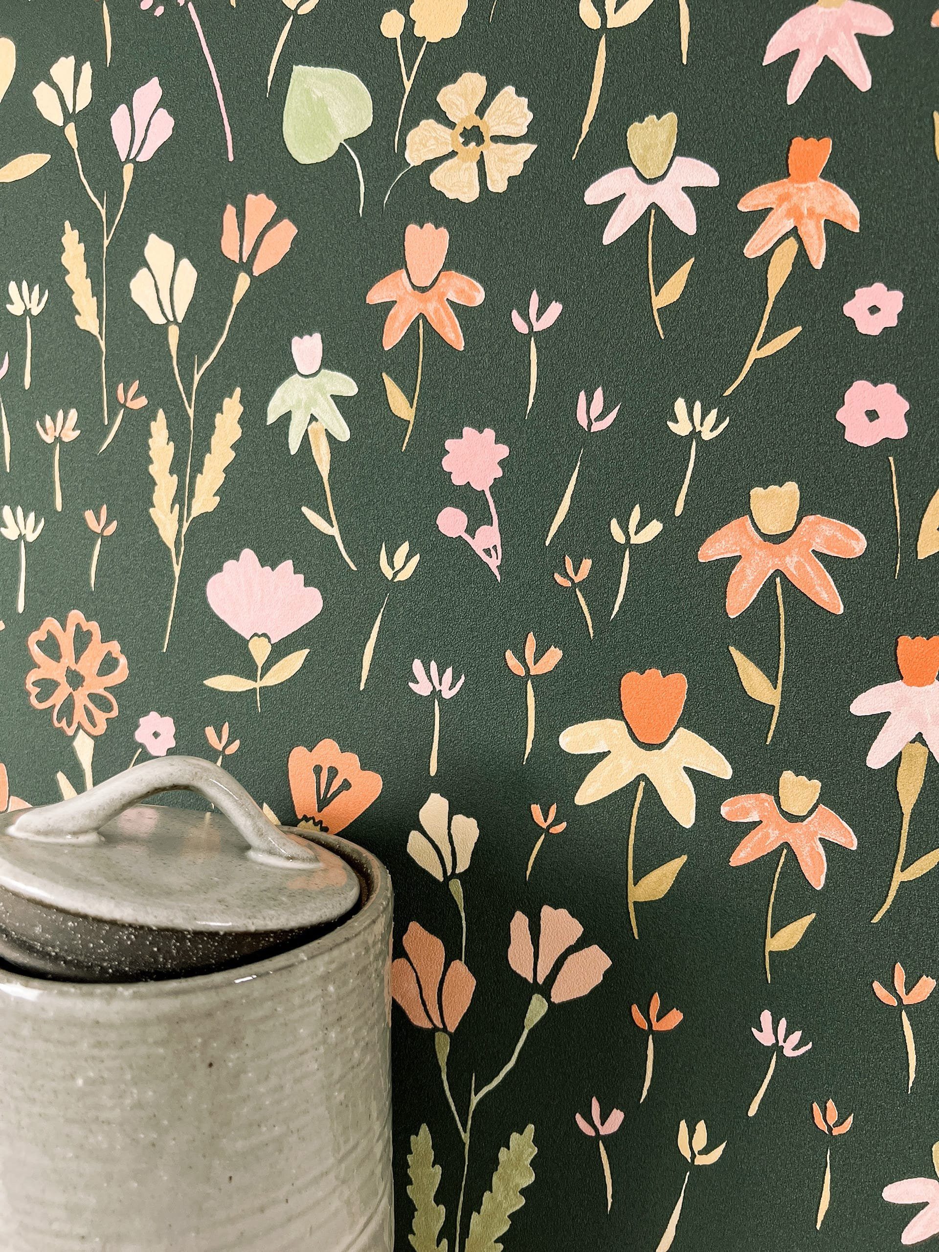 Newroom Vliestapete, Grün Tapete Floral Blumen günstig online kaufen