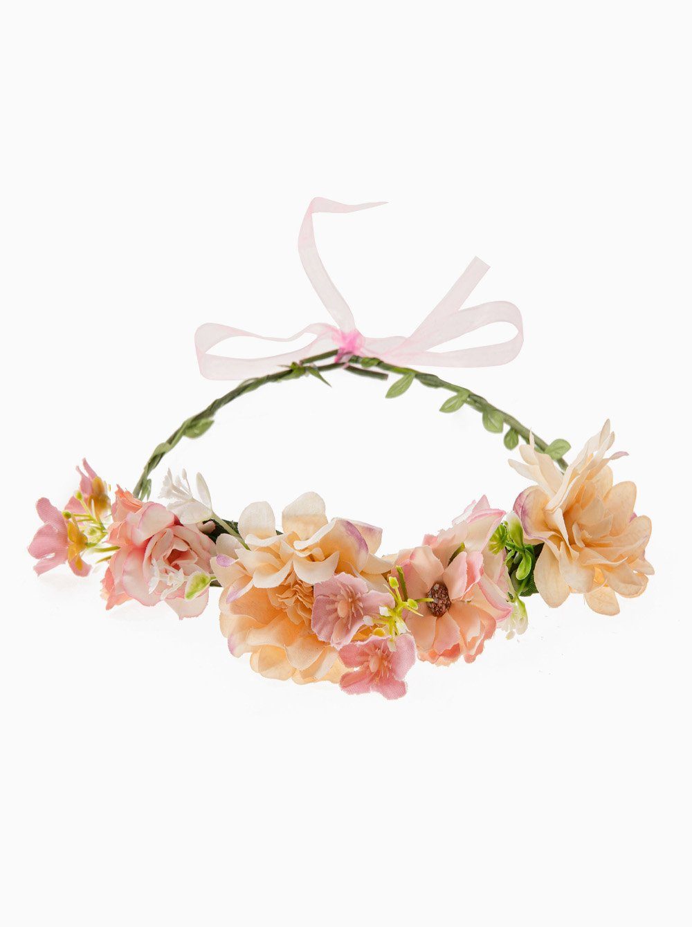axy Diadem Haarkranz Blumen Blumenkranz Damen Mädchen Stirnband (Blumenkranz und Blumenarmband als Set), Verstellbarer für Hochzeit Karneval Festival
