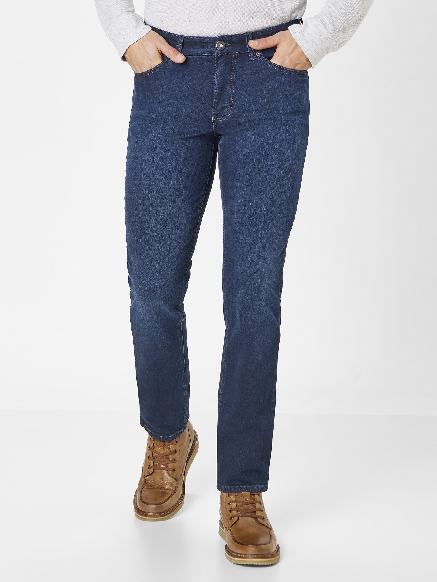 Paddock's Slim-fit-Jeans PIPE Elastische Slim-Fit Jeans PIPE blue black soft used
