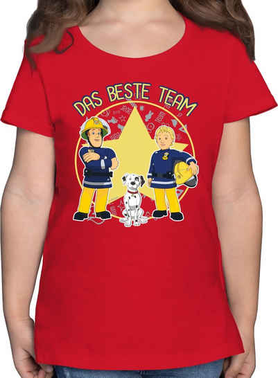Shirtracer T-Shirt Das beste Team - Sam, Penny & Schnuffi - Feuerwehrmann Sam Mädchen - Mädchen Kinder T-Shirt sam der feuerwehrmann - kinder tshirt mädchen - kindershirt