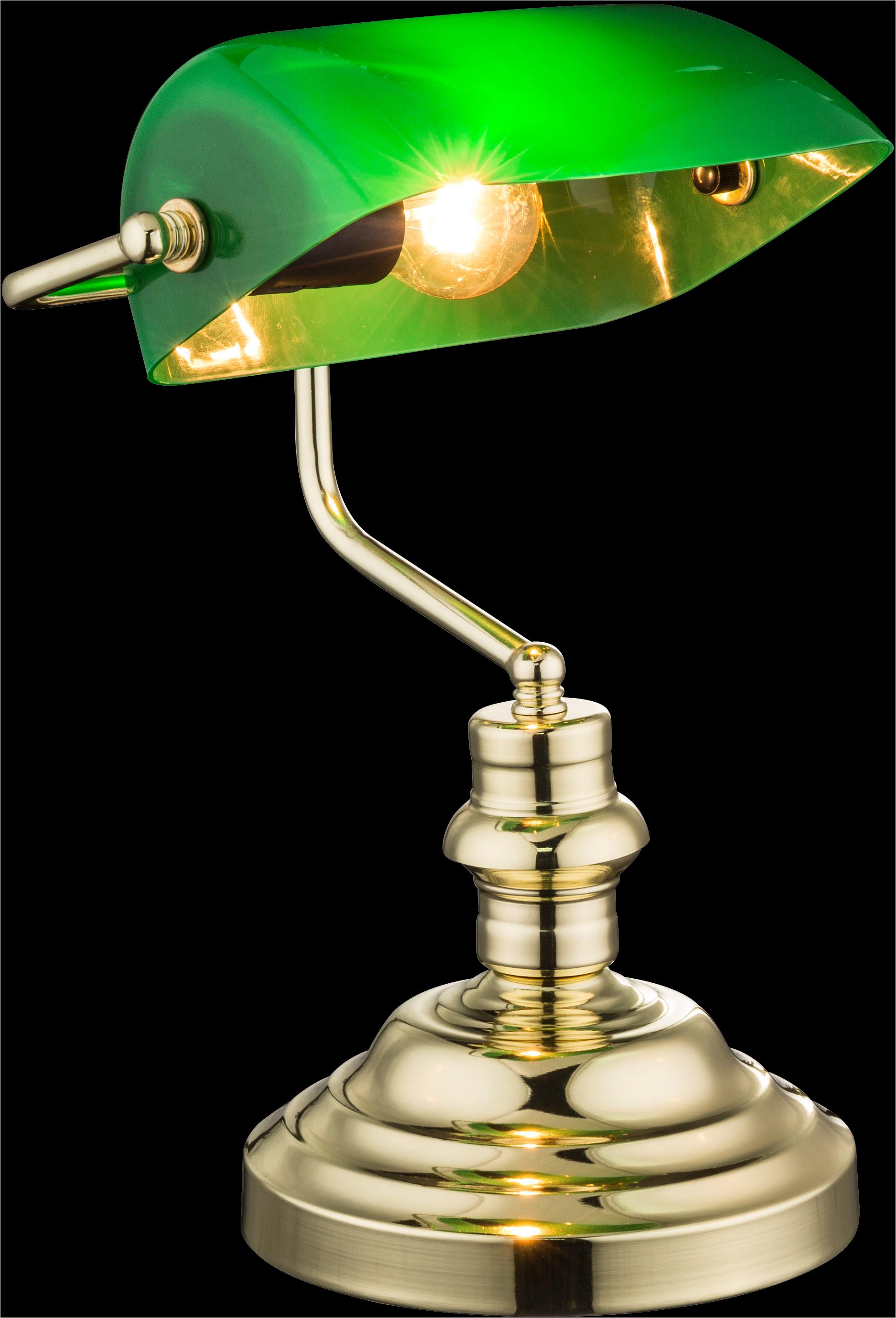 GLOBO LIGHTING Schreibtischlampe ANTIQUE, ohne Leuchtmittel, Klassische Schreibtischleuchte, Antik-look Tischleuchte, Bankerlamp