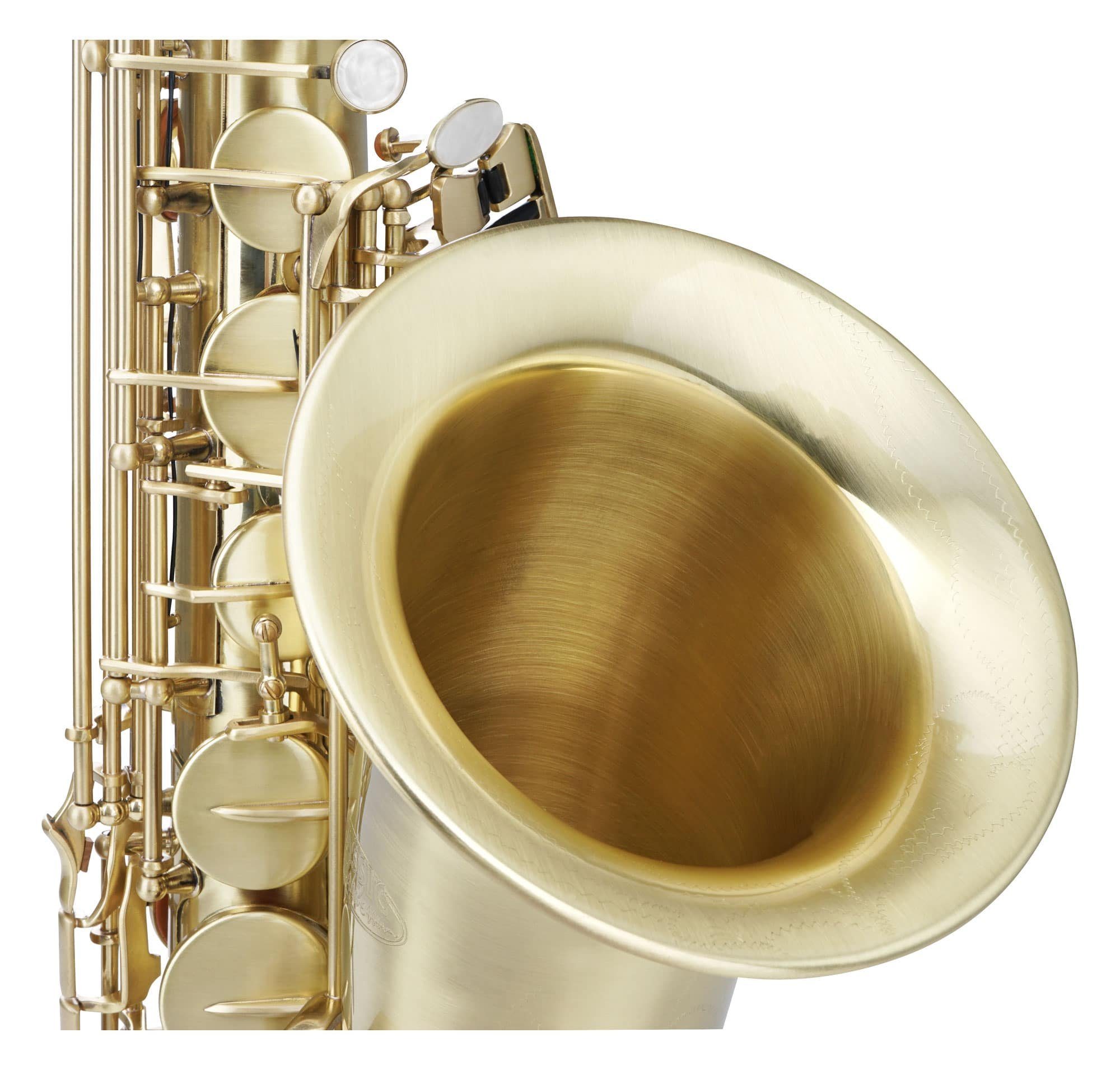Classic Cantabile Saxophon TS-450 Tenorsaxophon, 5-St., inkl. Koffer, Mundstück, Putztuch und Handschuhe, Bb-Stimmung, Hoch-Fis-Klappen, ergonomische Klappenmechanik