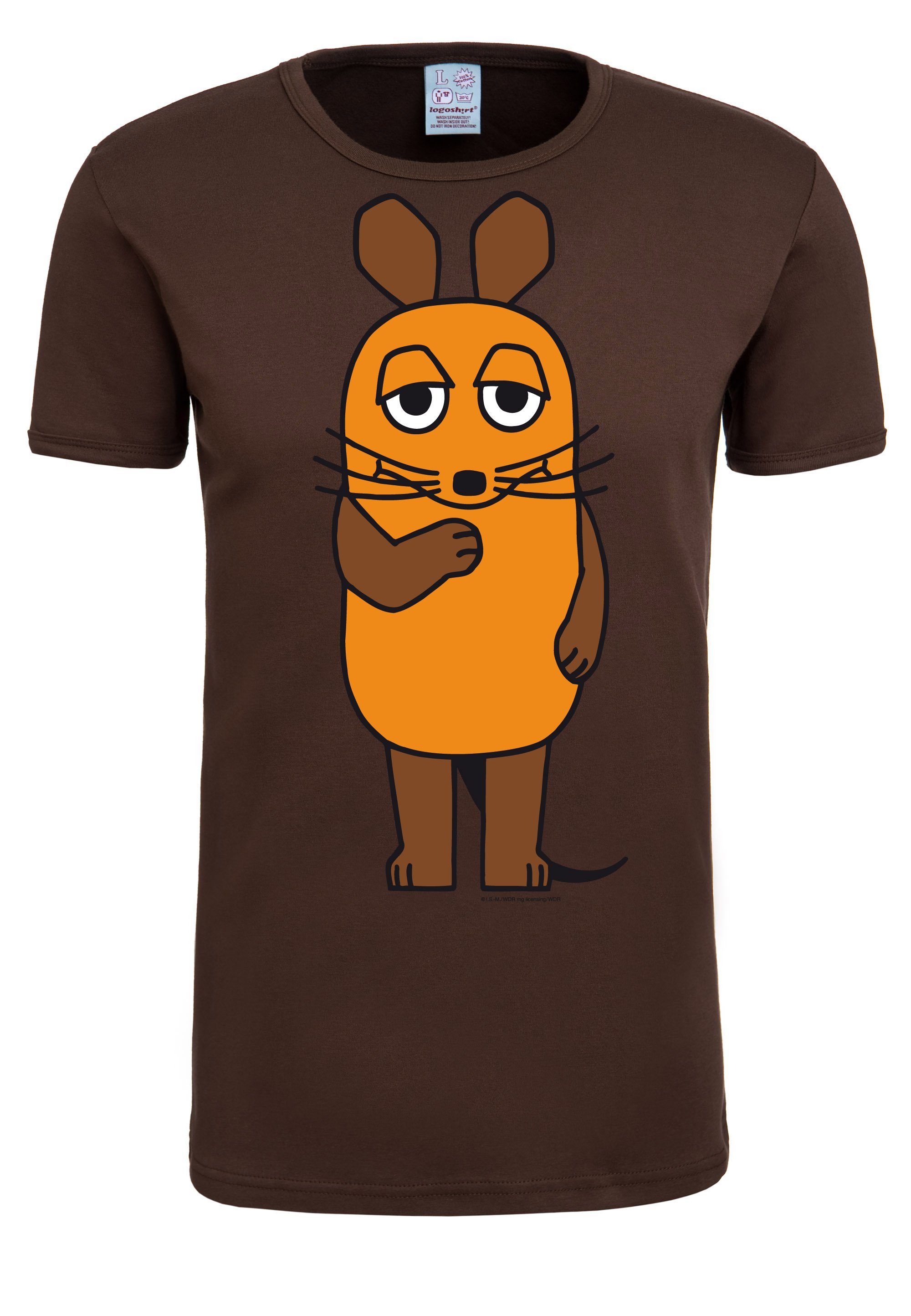 Damen Shirts LOGOSHIRT T-Shirt Die Sendung mit der Maus mit lizenziertem Design