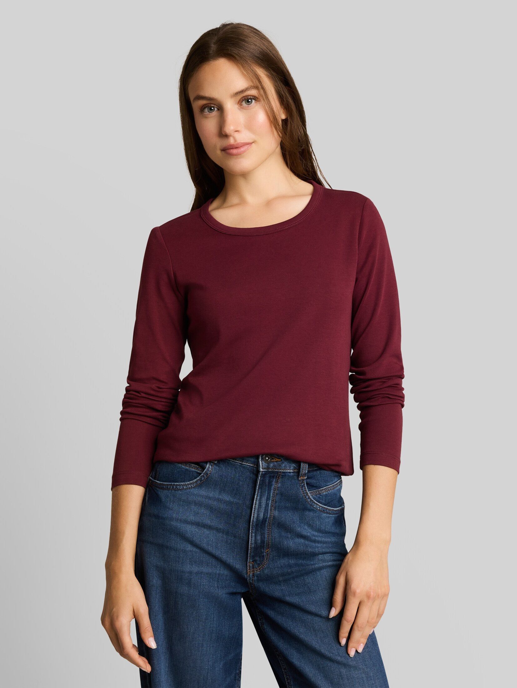 TOM TAILOR Langarmshirt T-Shirt (im Einserpack) Basic Langarmshirt aus Baumwolle