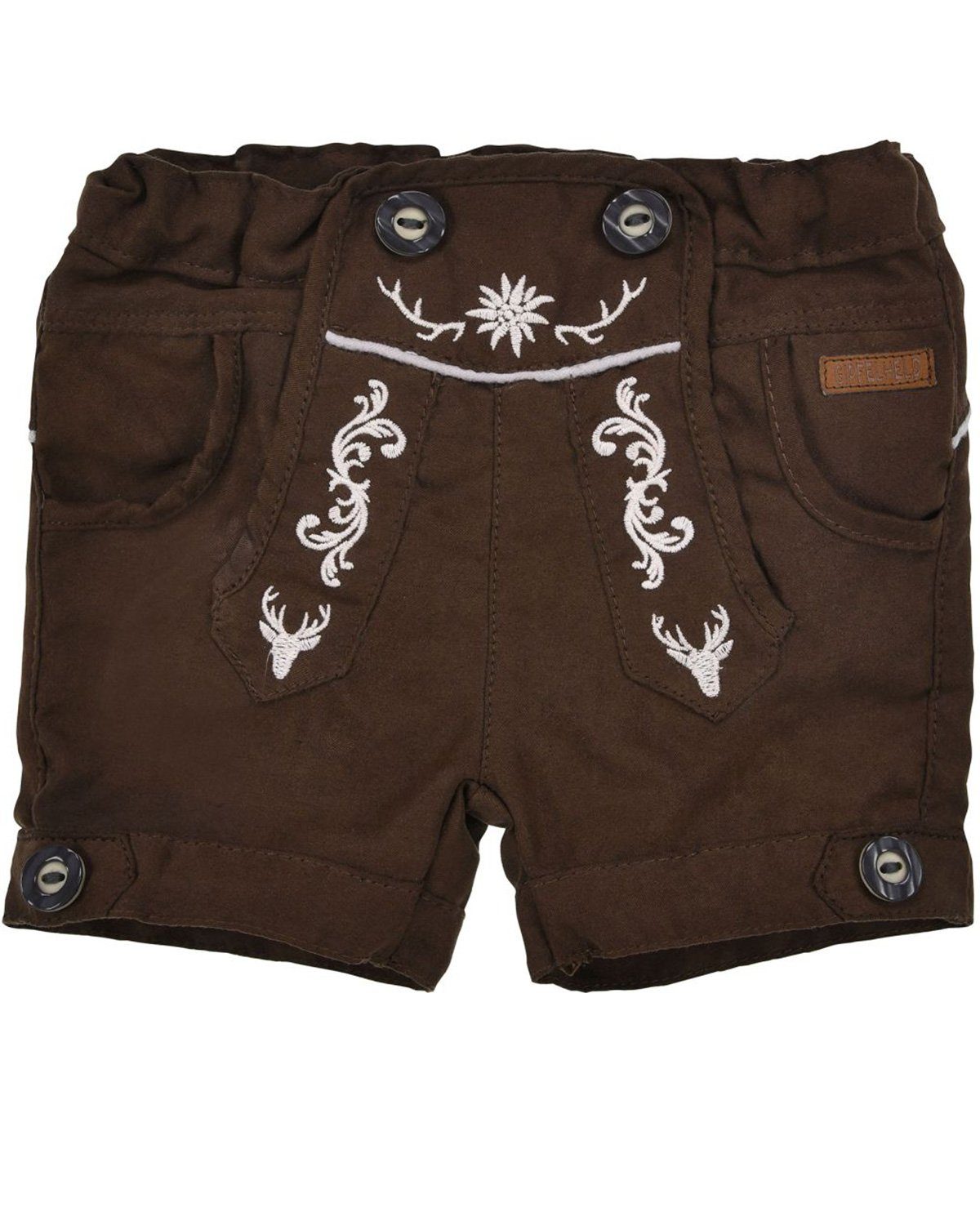 BONDI Trachtenlederhose Kunstleder Shorts Hose 'Gipfelkraxler' 91727, Bra
