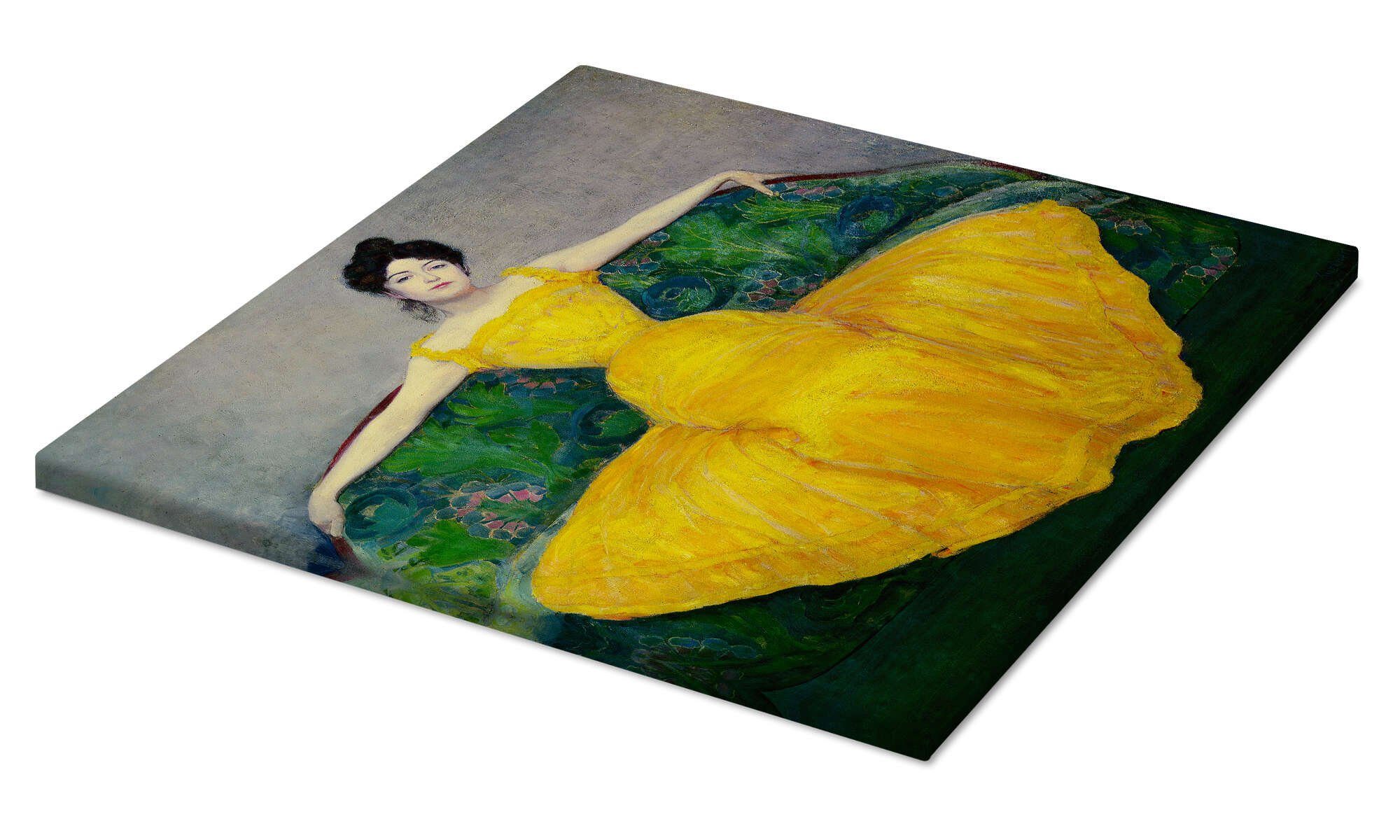 Posterlounge Wandbild Dame in Gelb, Maximilian günstig online kaufen