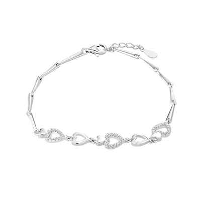 Amor Silberarmband für Damen, 925 Sterling Silber (Armband, 1-tlg)