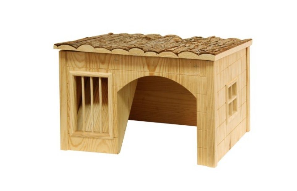 Kerbl Nagerhaus Nagerhaus mit Heuraufe Nature 54 cm x 41 cm x 30 cm 82760