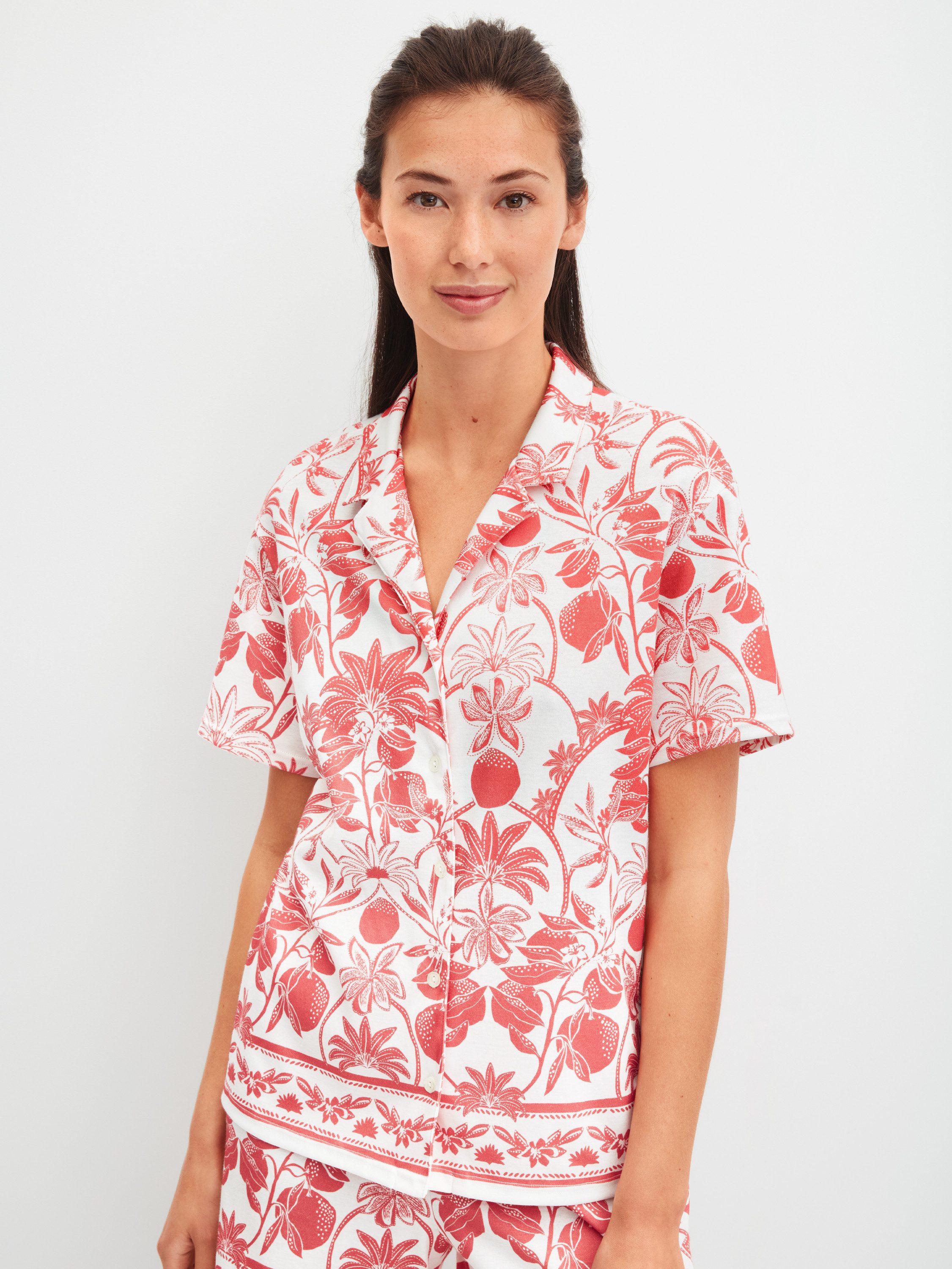 CALIDA Kurzarmshirt Favourites Beach Damen (1-tlg) weiche Baumwollqualität, lockere Passform
