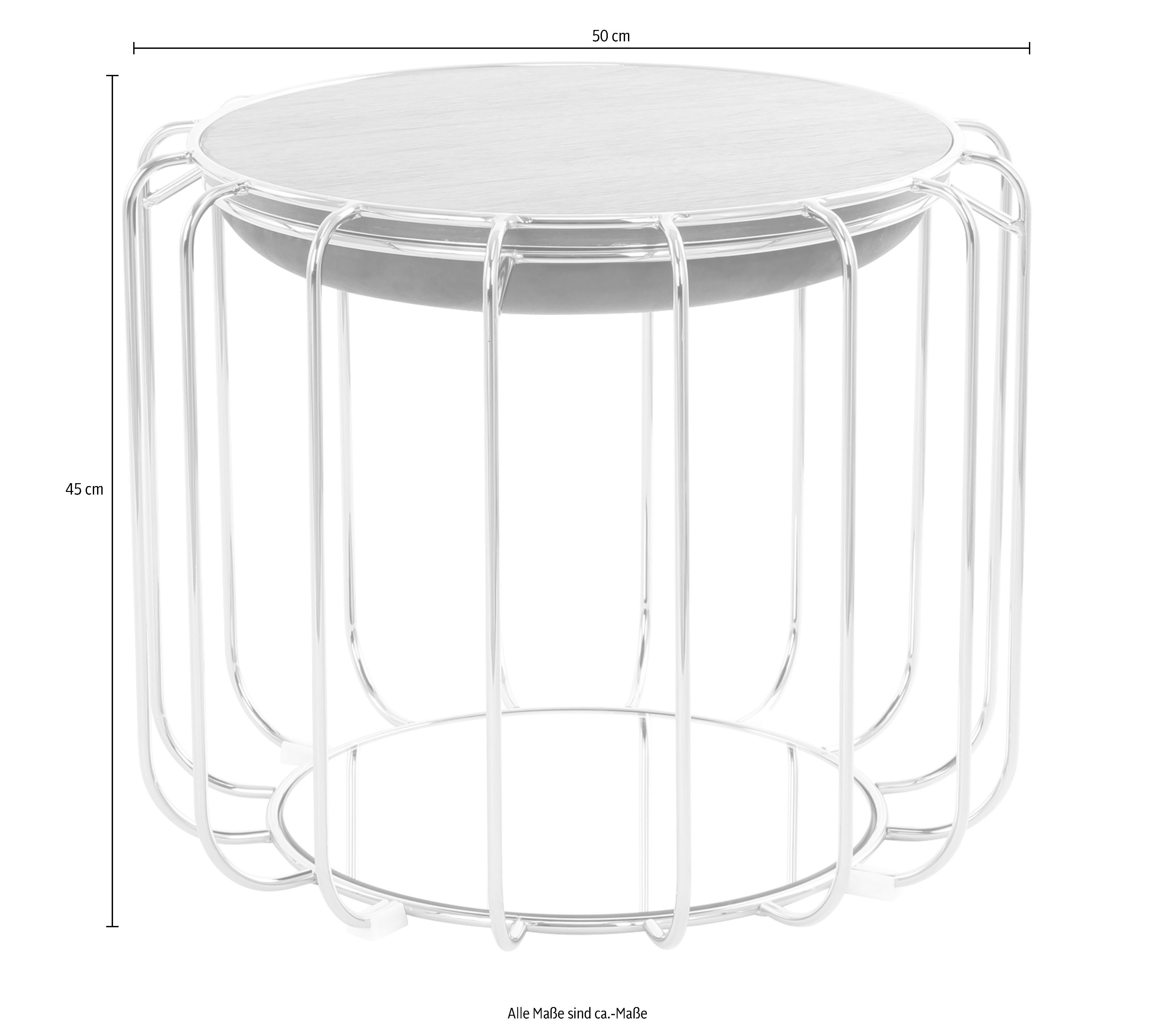 Kayoom Beistelltisch Pouf Comfortable 110, abnehmbares und wendbares Oberteil (1-St), praktisch umzuwandeln in Tisch oder Hocker, mit Spiegelglas