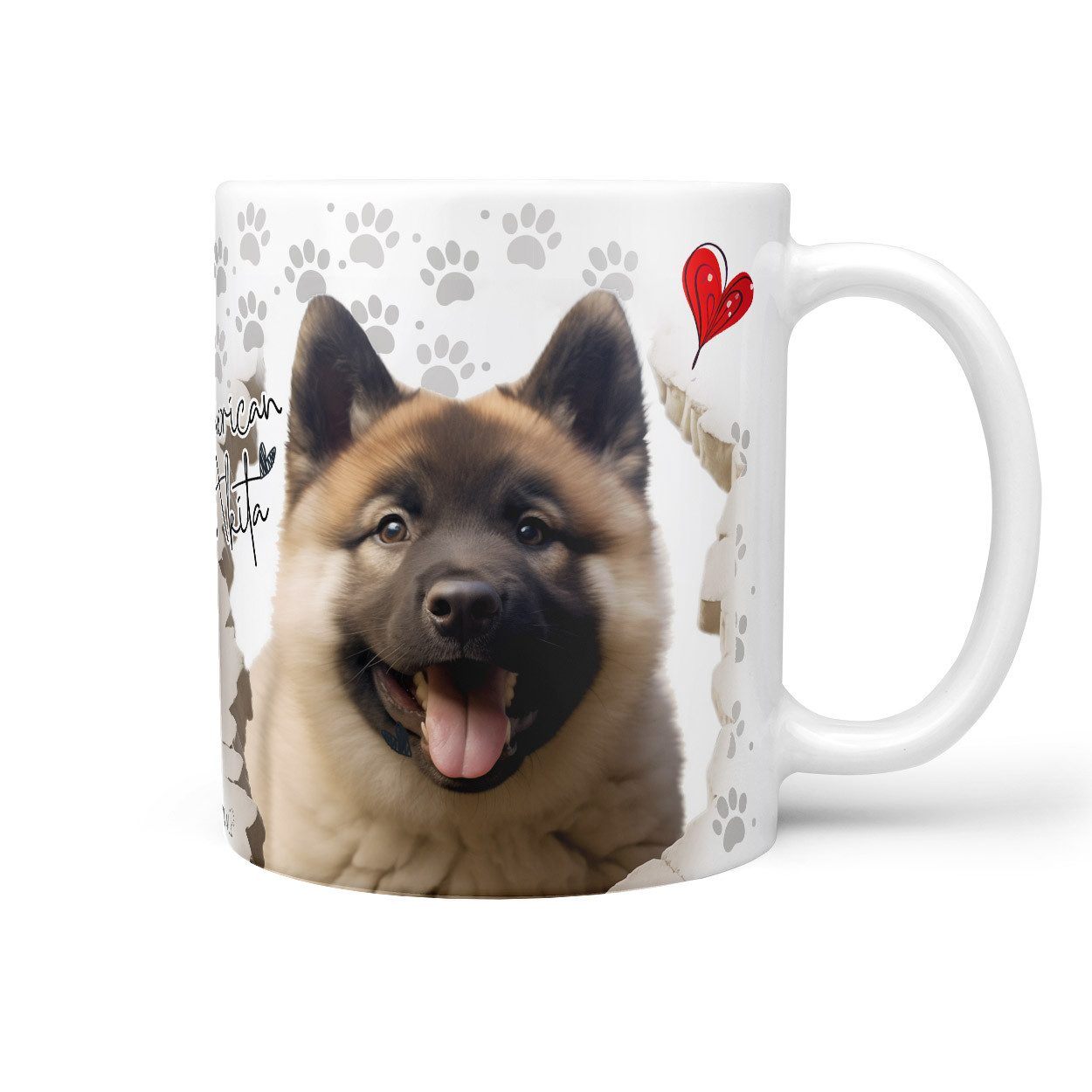 Sunnywall Tasse American Akita - Hund Hunderasse - Geschenk für Hundeliebhaber, Keramik, inkl. Geschenkkarte