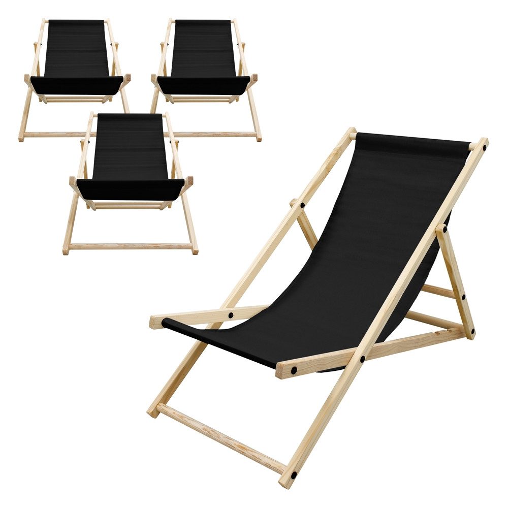 ECD Germany Gartenliege Holz Beachstuhl klappbarer günstig online kaufen