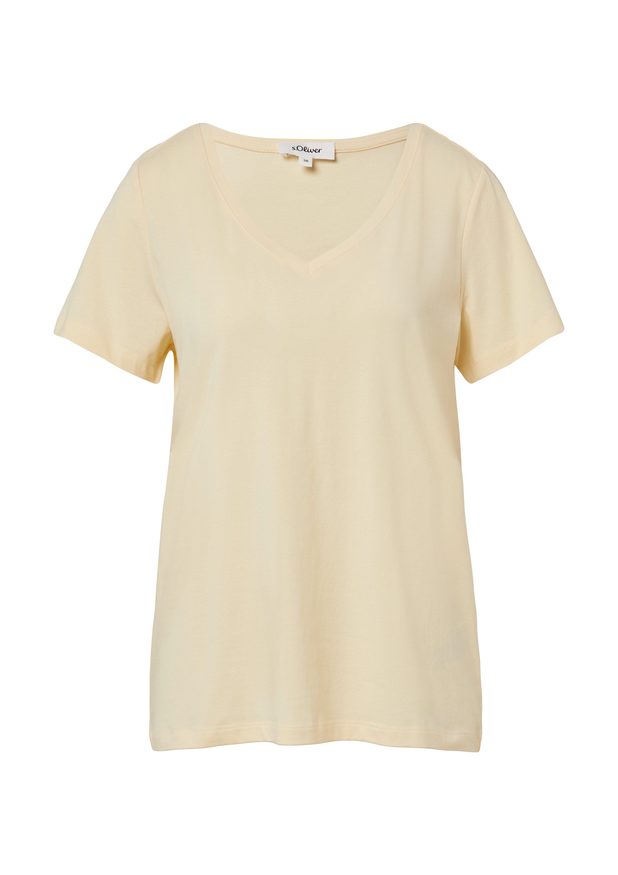 s.Oliver Kurzarmshirt T-Shirt T-Shirt mit V-Ausschnitt günstig online kaufen