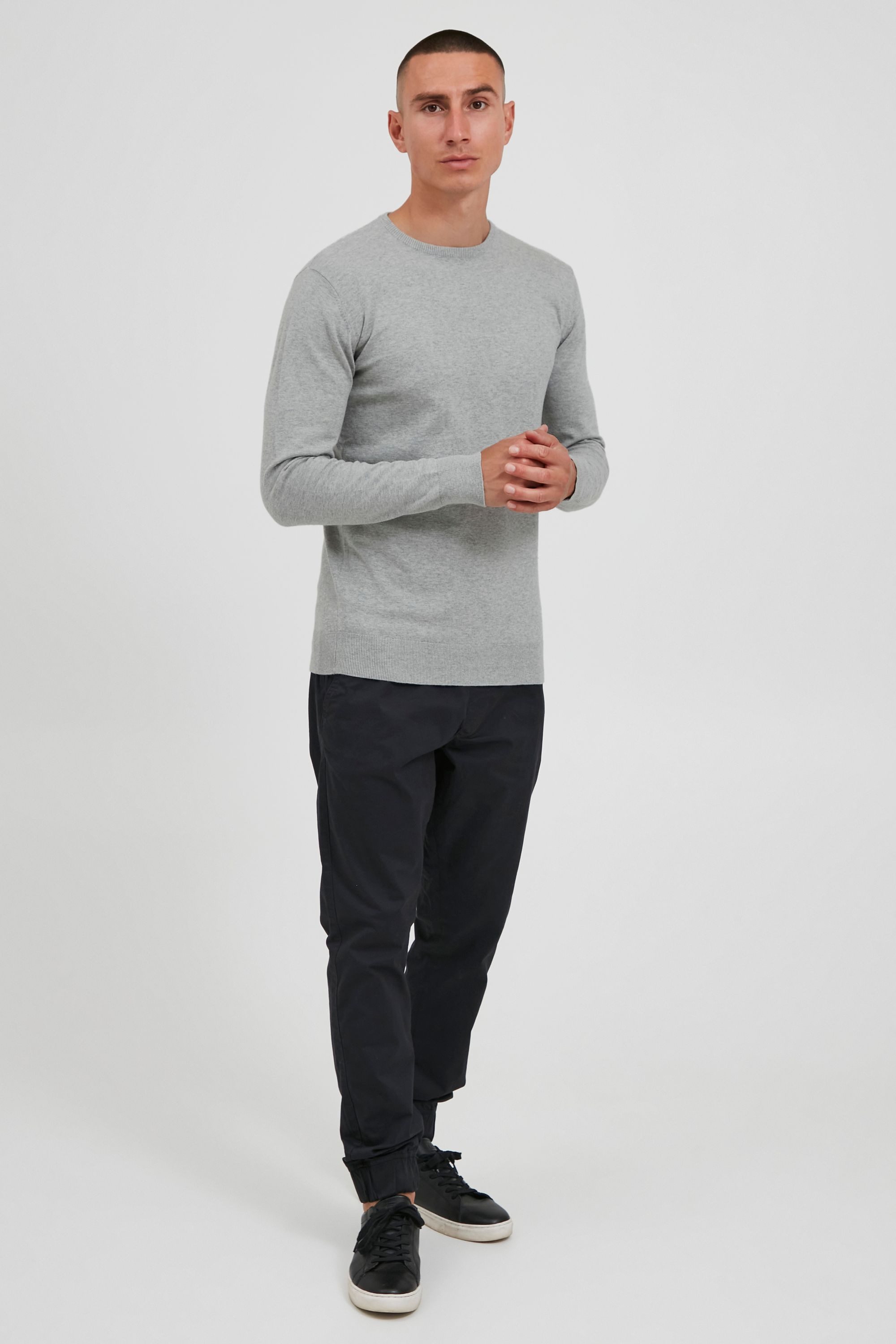 Indicode Rundhalspullover IDBadan Herren Feinstrickpullover günstig online kaufen