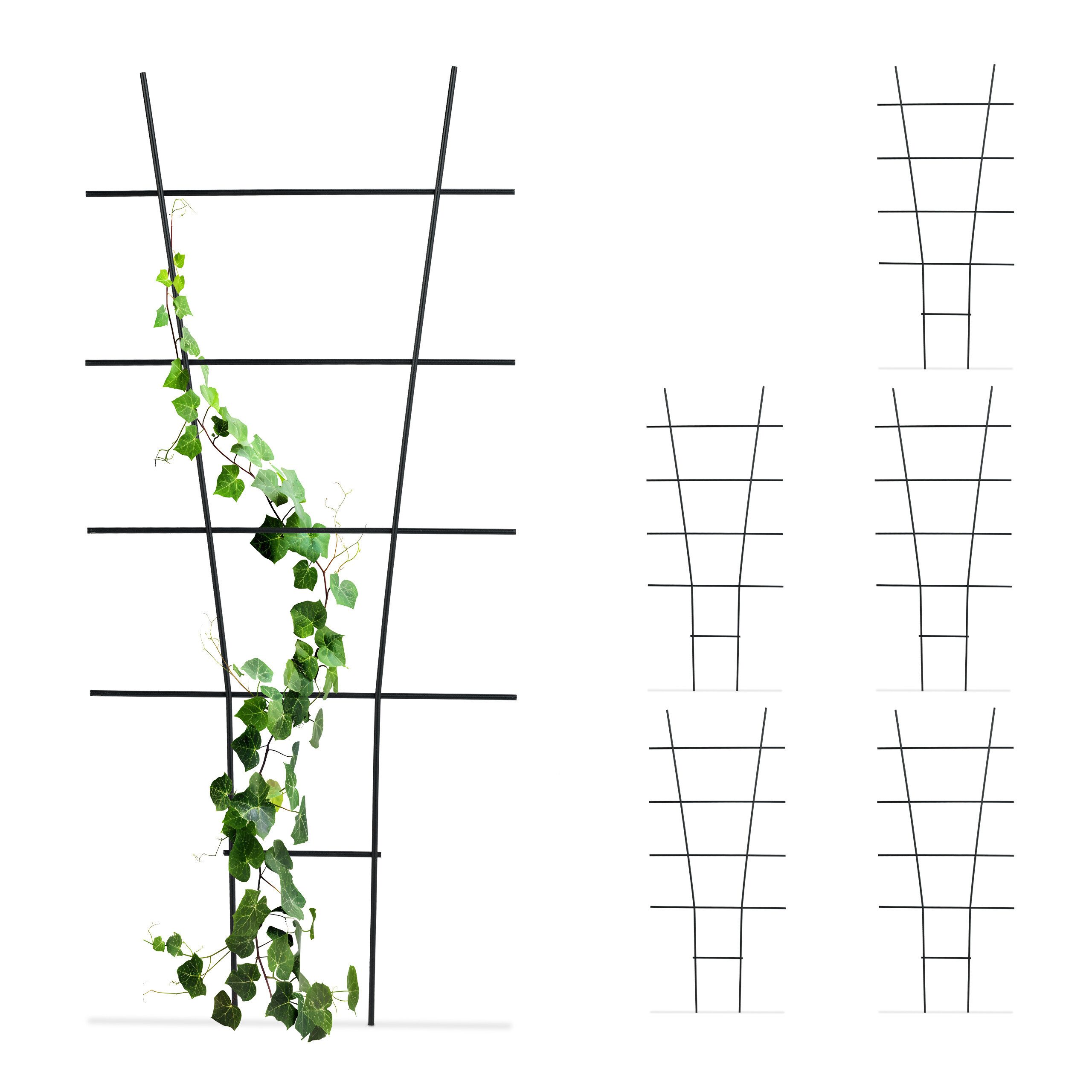 relaxdays Rankhilfe Pflanzenstütze Set aus Metall, 6 St., 6er Pack günstig online kaufen