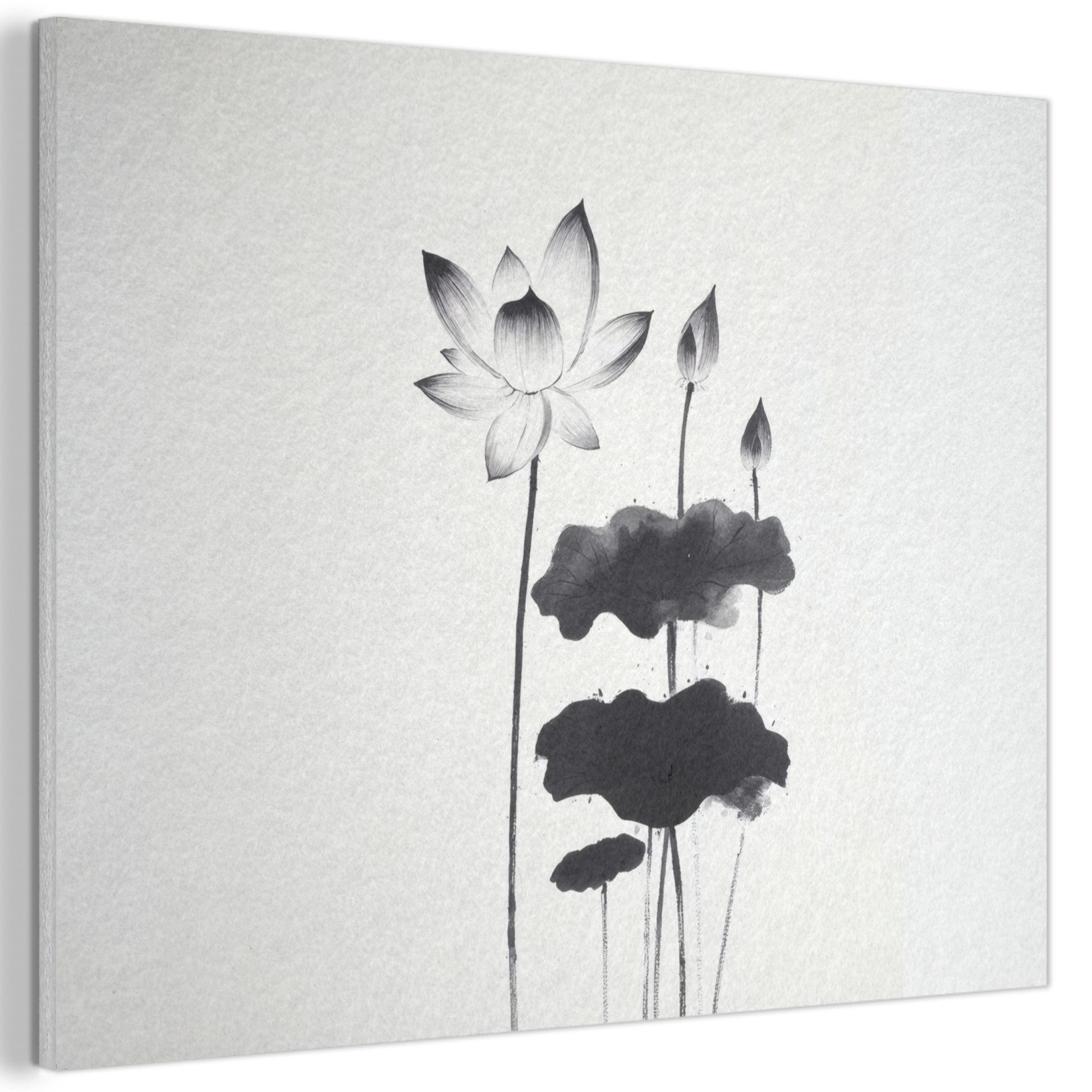 MuchoWow Gemälde Blätter - Schwarz - günstig online kaufen