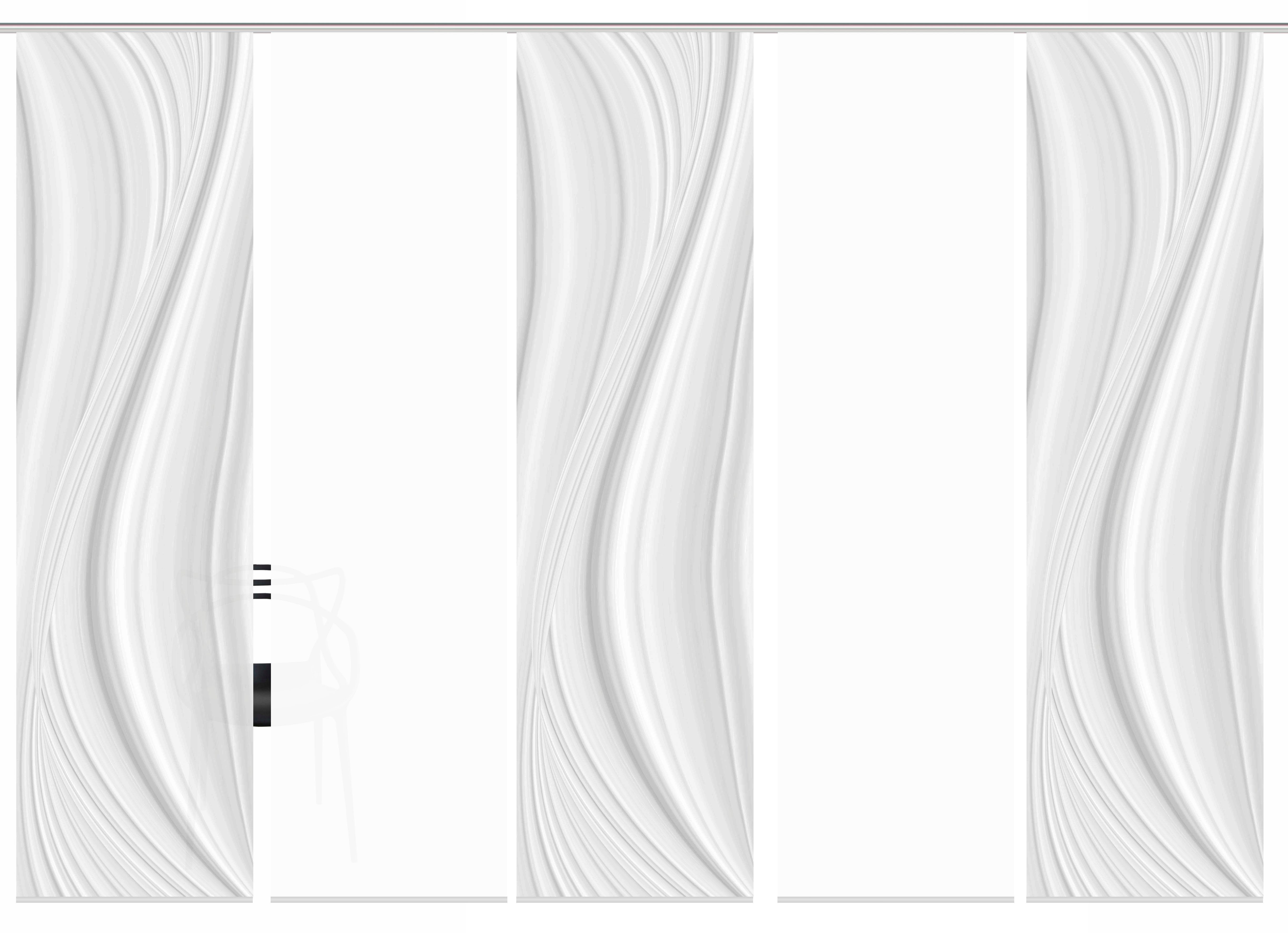 HOME WOHNIDEEN Schiebegardine LAURINA 5er SET (5 St), Paneelwagen, blickdic günstig online kaufen