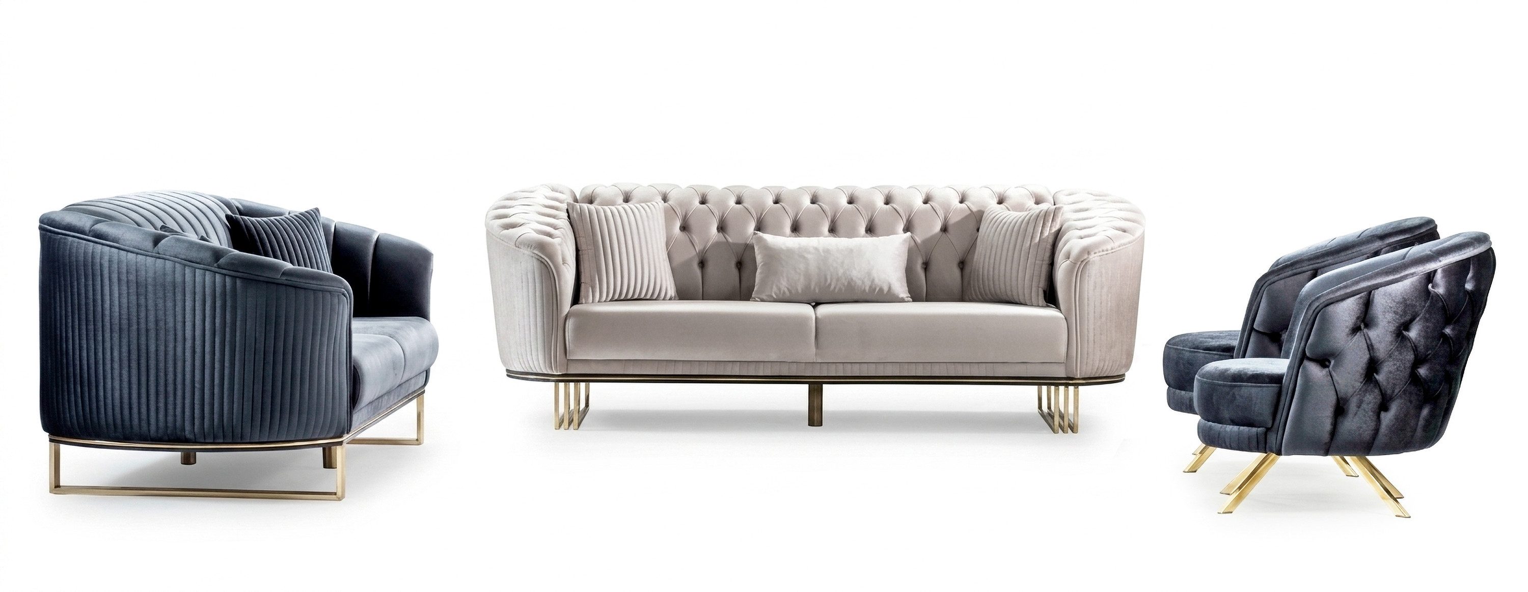 Nobelaa Sofa Sitzgruppe/Sofa Set - Wohnzimmergarnitur "Avala" 3+3+1