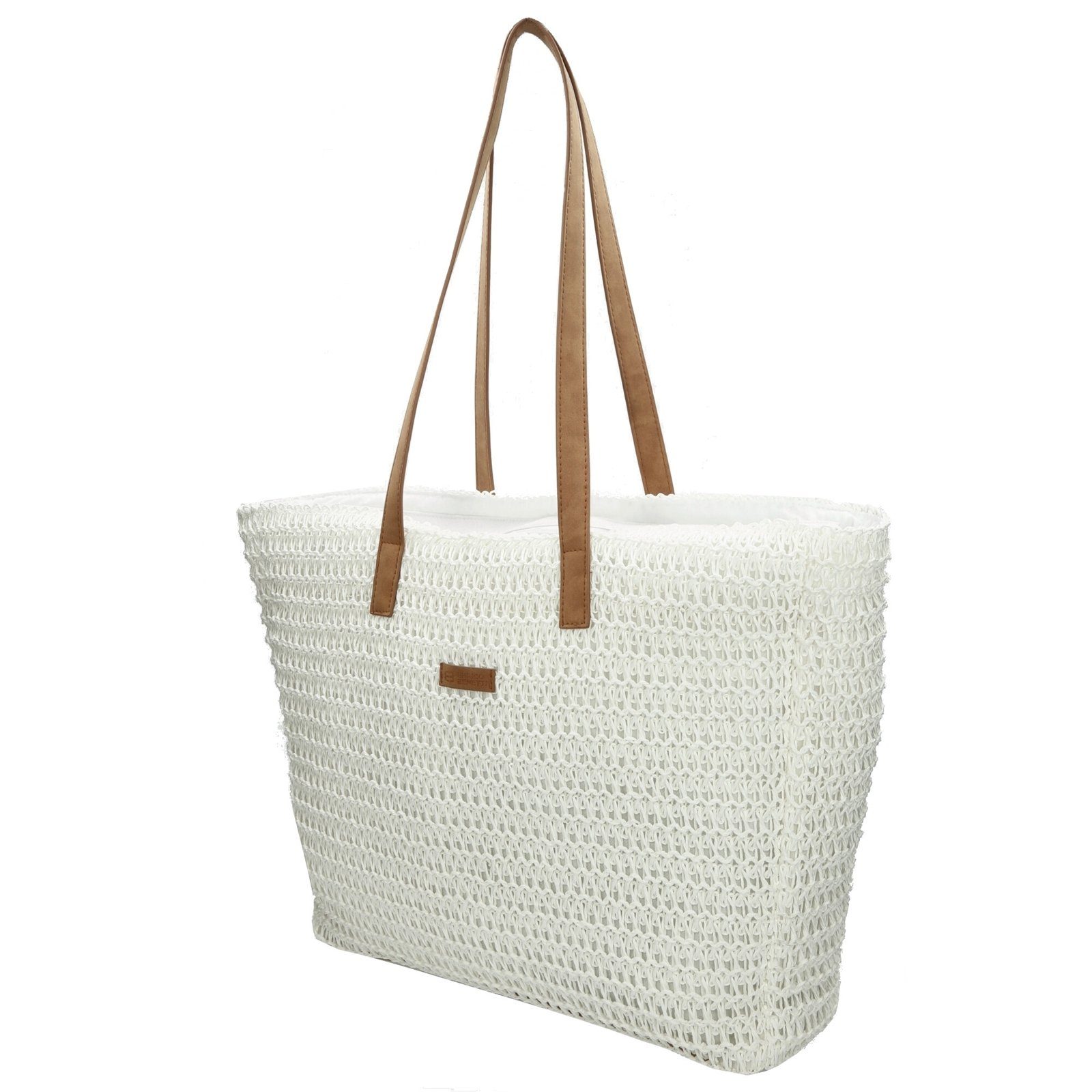 Shopper HTI-Living Strandtasche Sommerhandtasche Weiß Shopper