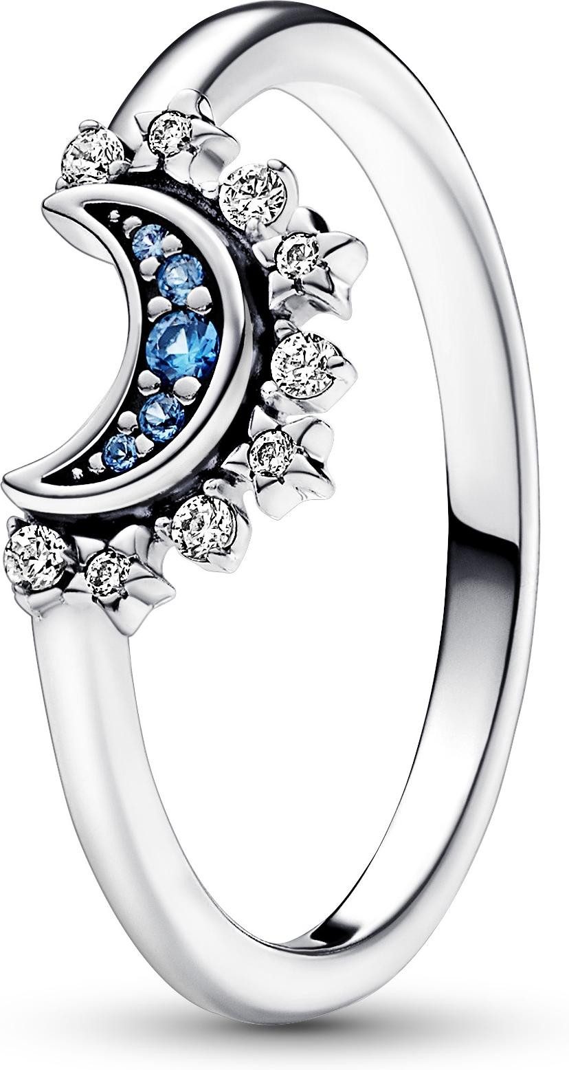 Pandora Fingerring Pandora Himmlisch Funkelnder Blauer Mondring 192675C01 D günstig online kaufen