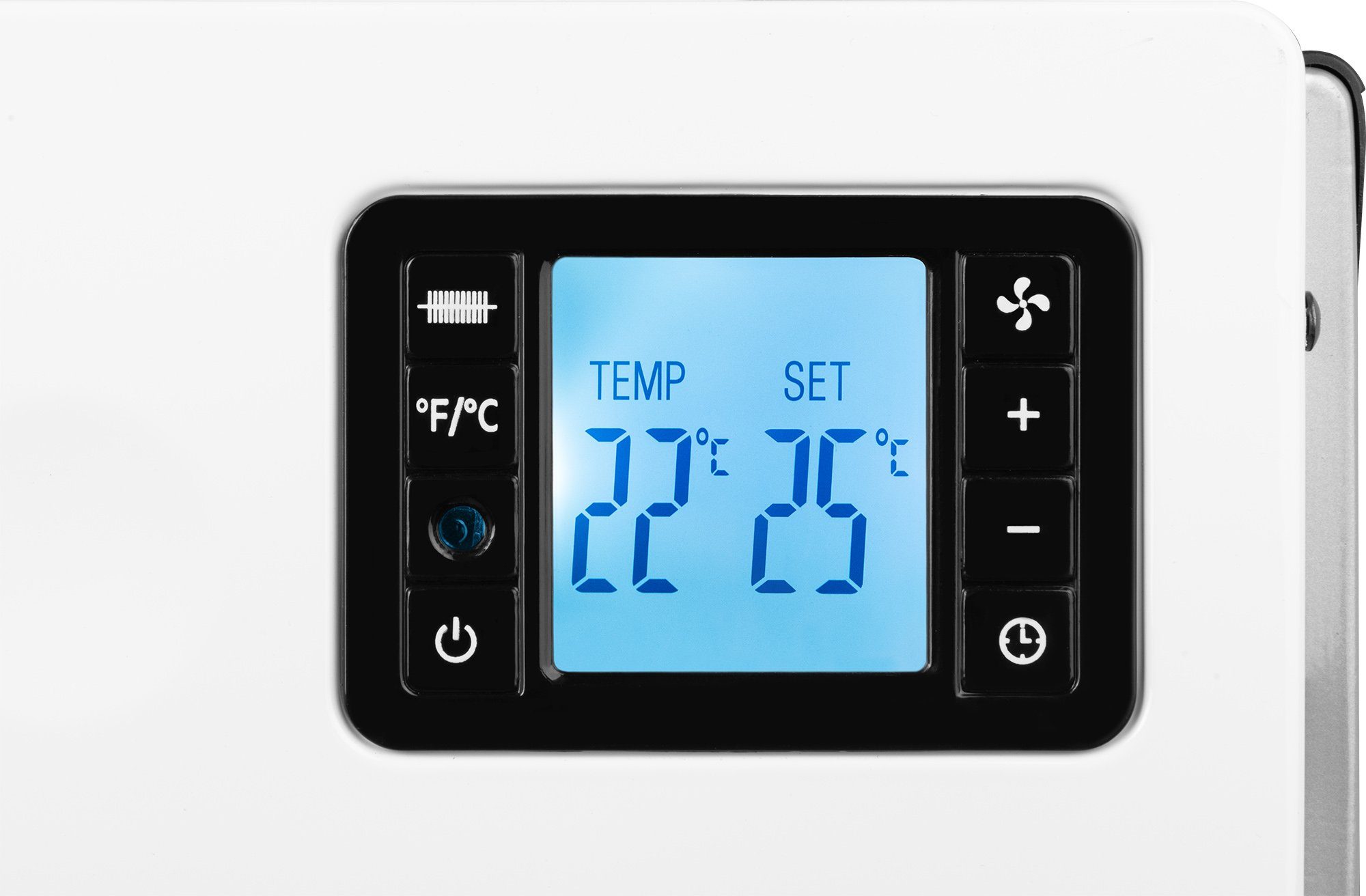 Thermostat, Ventilator White, 2080 Stufenlos Eingebauter TK regulierbarer W, ECG DR 2000 Konvektor