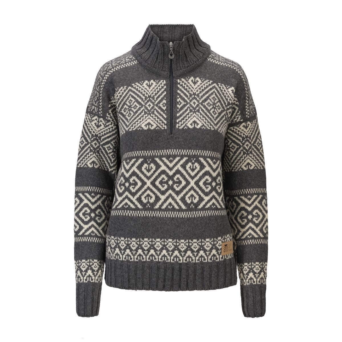 Dale of Norway Fleecepullover Rasletind Fem Sweater Luxuriöser Damenpullover aus Merinowolle mit ikonischem Design, ideal