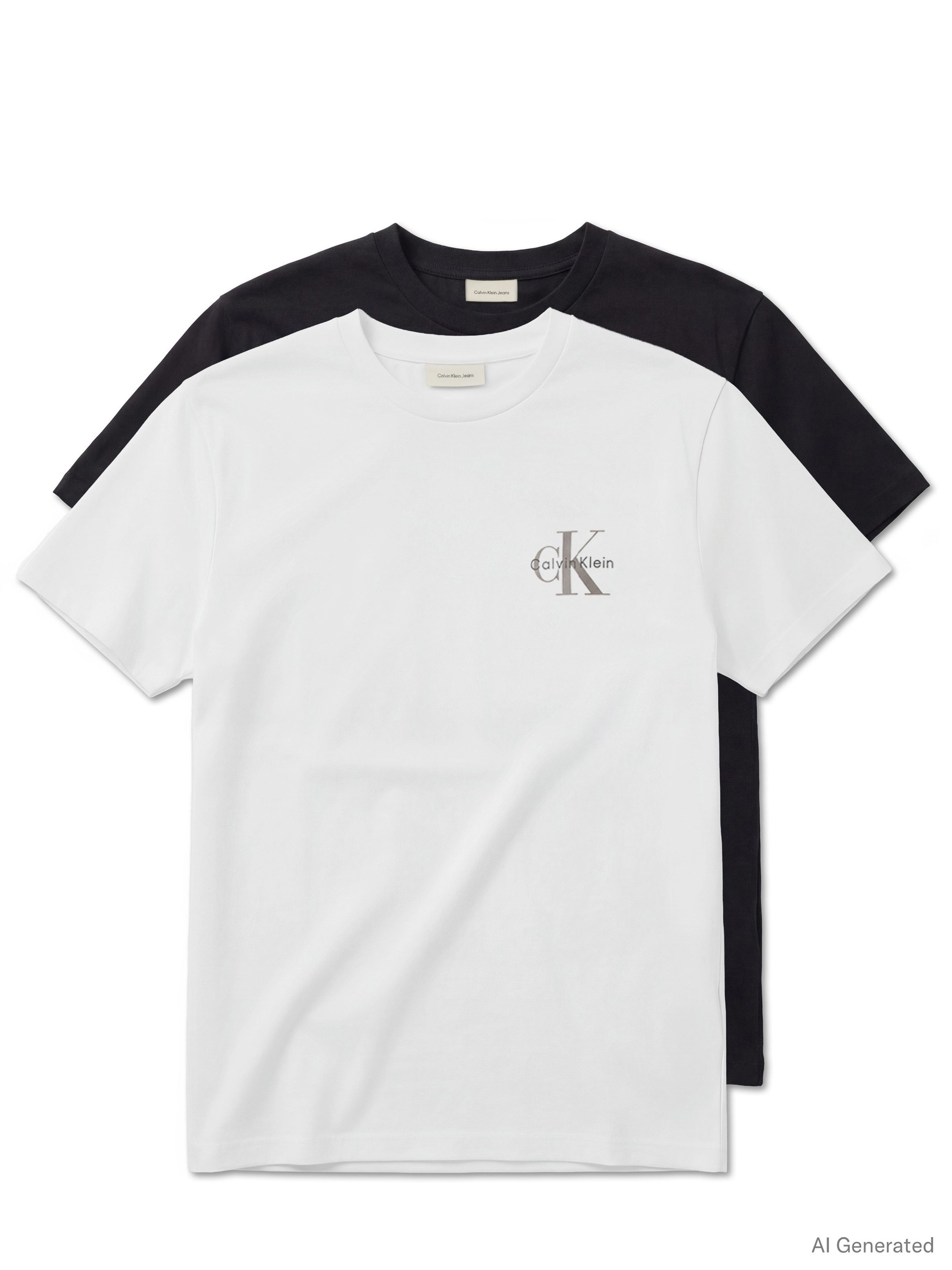 Calvin Klein Jeans CLASSIC MICRO MONOLOGO 2PK (Set, 2-tlg) Regular fit mit Rundhalsausschnitt