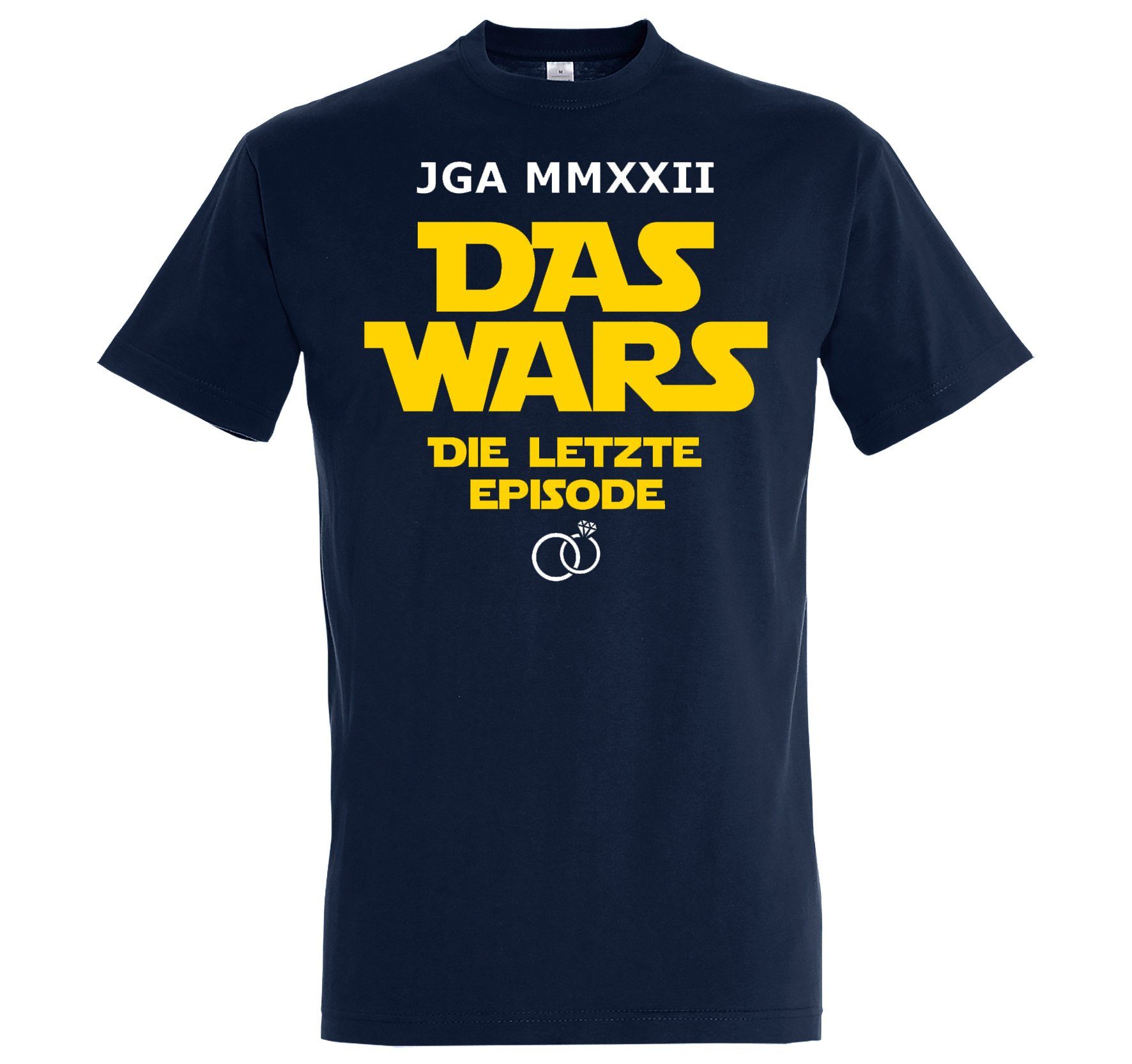 Youth Designz Print-Shirt JGA 2022 DAS WARS Herren T-Shirt mit lustigem Spruch Aufdruck Navyblau