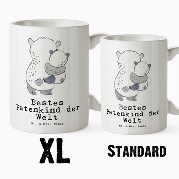 Mr. & Mrs. Panda Tasse Panda Bestes Patenkind der Welt - Weiß - Geschenk, Jumbo Tasse, XL Ta, XL Tasse Keramik, Liebevolles Design