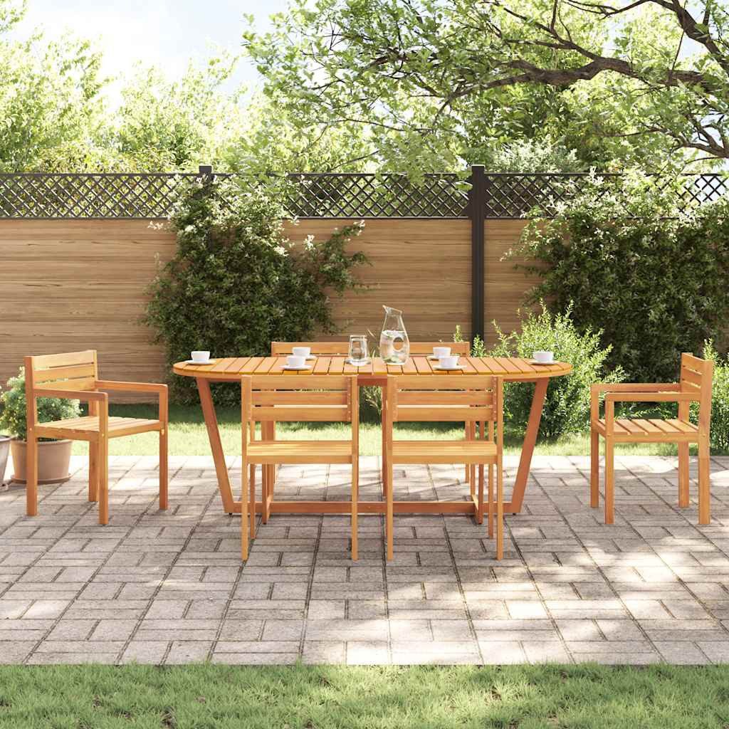 vidaXL Gartenlounge-Set 7-teiliges Garten-Ess-Set aus Massivholz, (1-tlg)