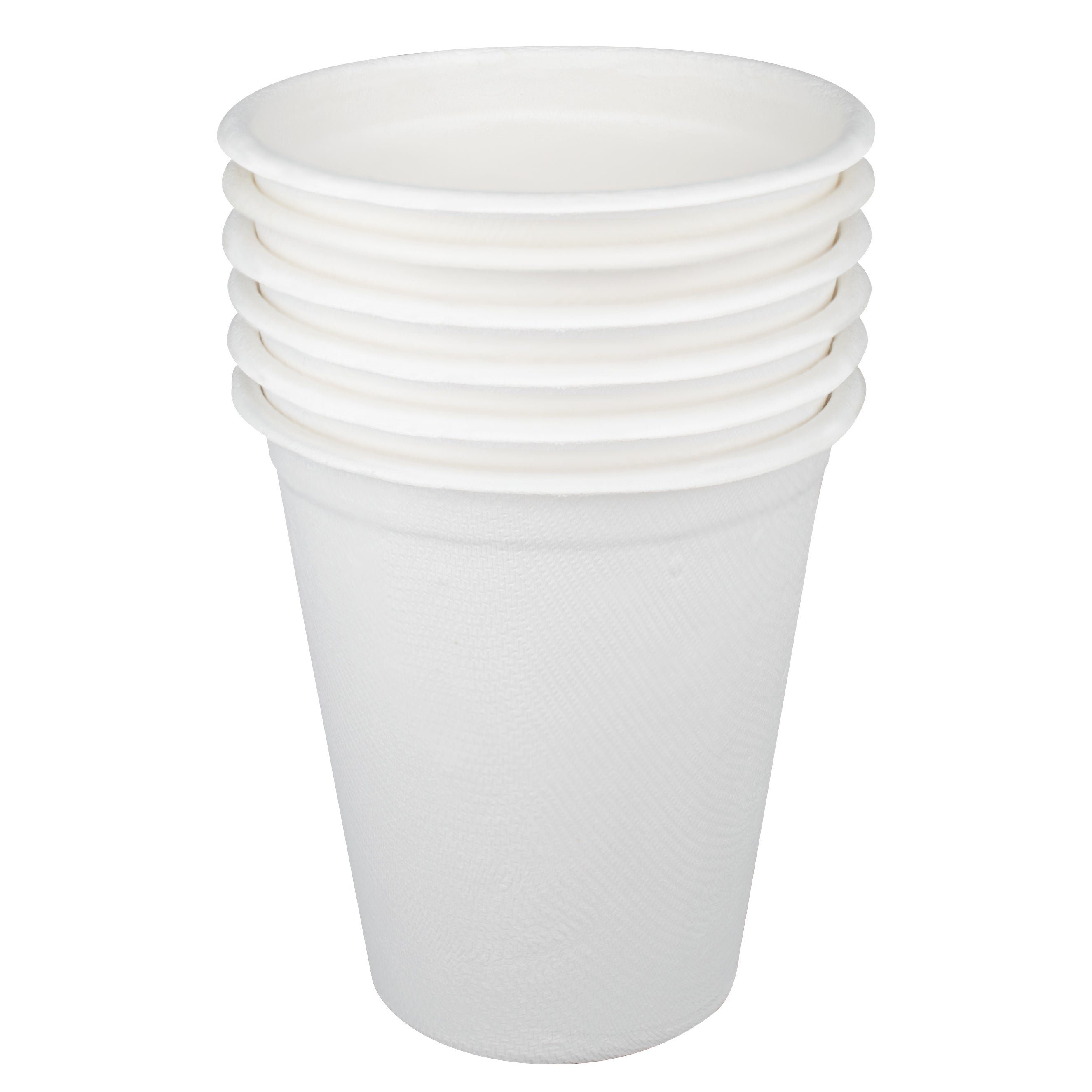 wisefood Einwegbecher Bagasse Kaffeebecher 200ml - 80mm, 50-tlg., Bagasse