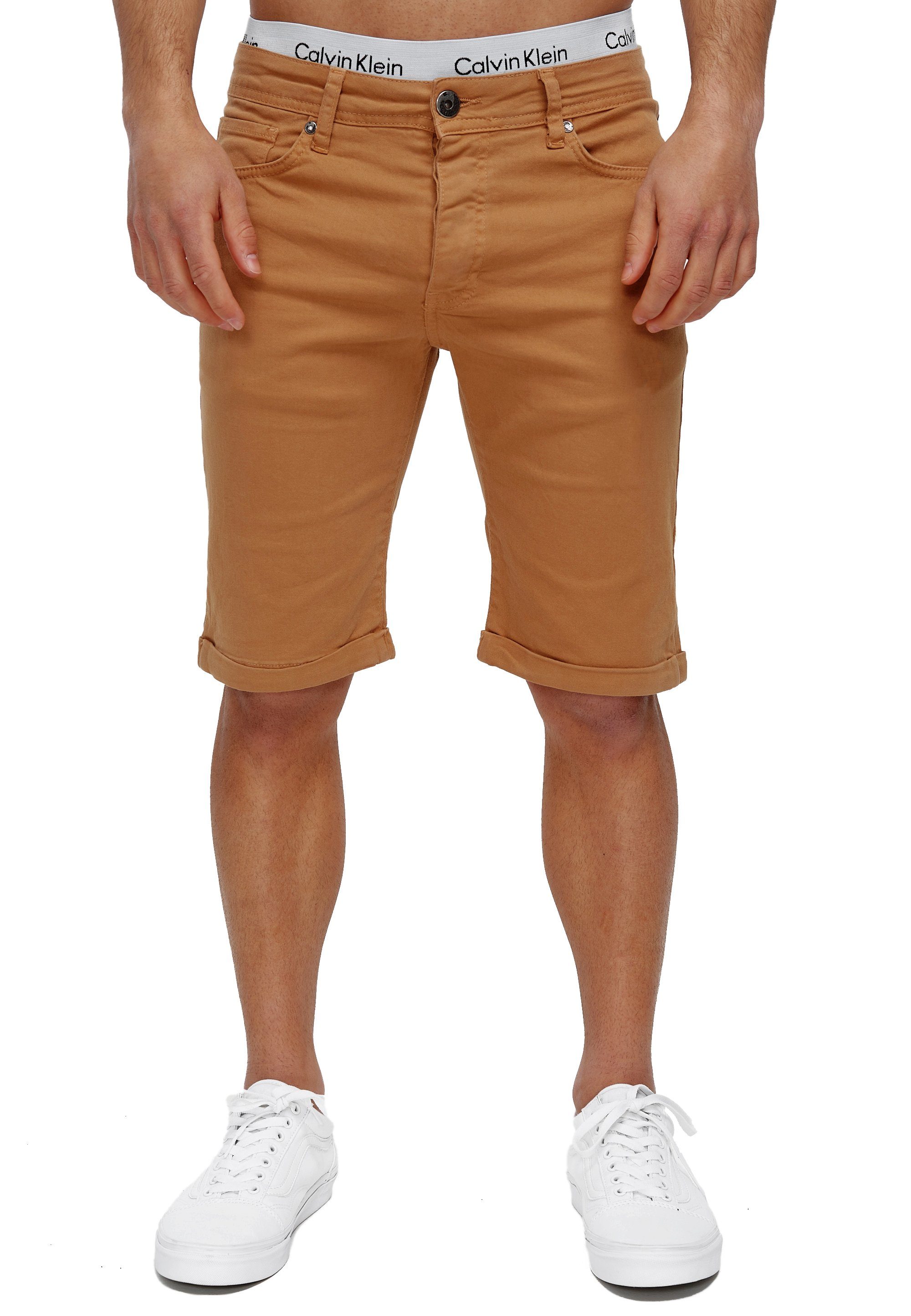 OneRedox Shorts SH-3422 (Kurze Hose Bermudas Sweatpants, 1-tlg., im modischem Design) Fitness Freizeit Casual Beige