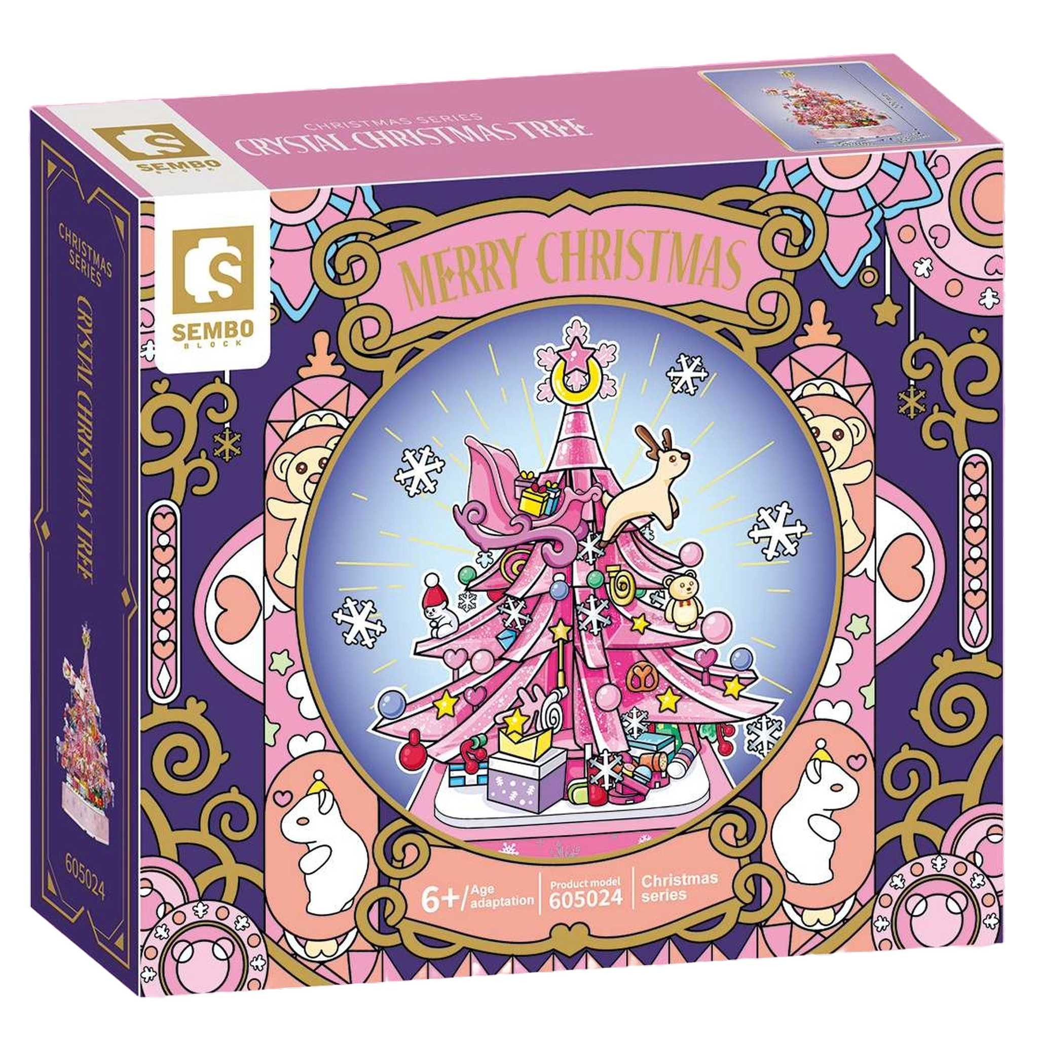 sembo 605024 - Rosa Weihnachtsbaum mit Spieluhr (Sembo) Spielbausteine günstig online kaufen