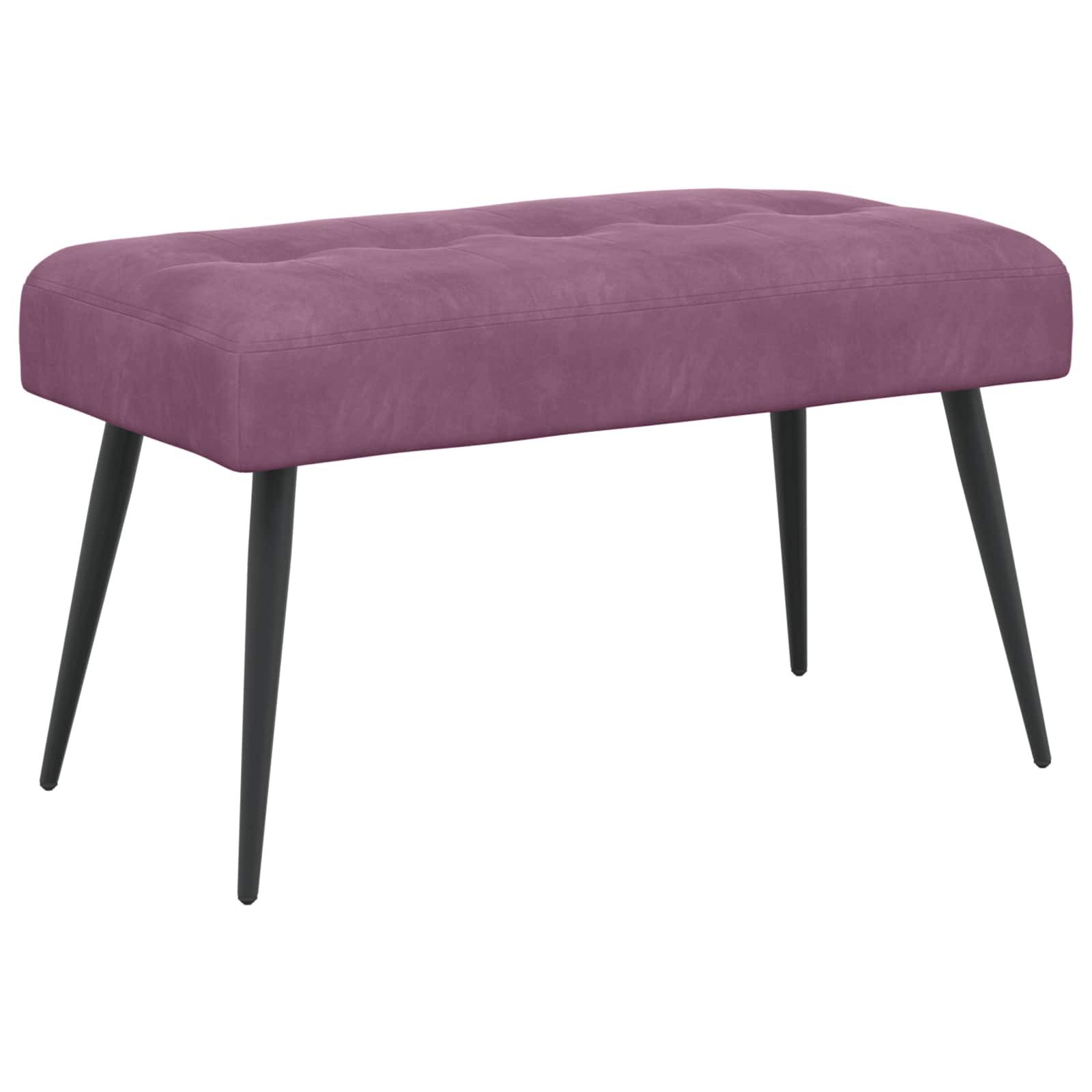 vidaXL Sitzbank Bank mit Knopfheftung Lila 80 x 40 x 46 cm Samt (1-St)