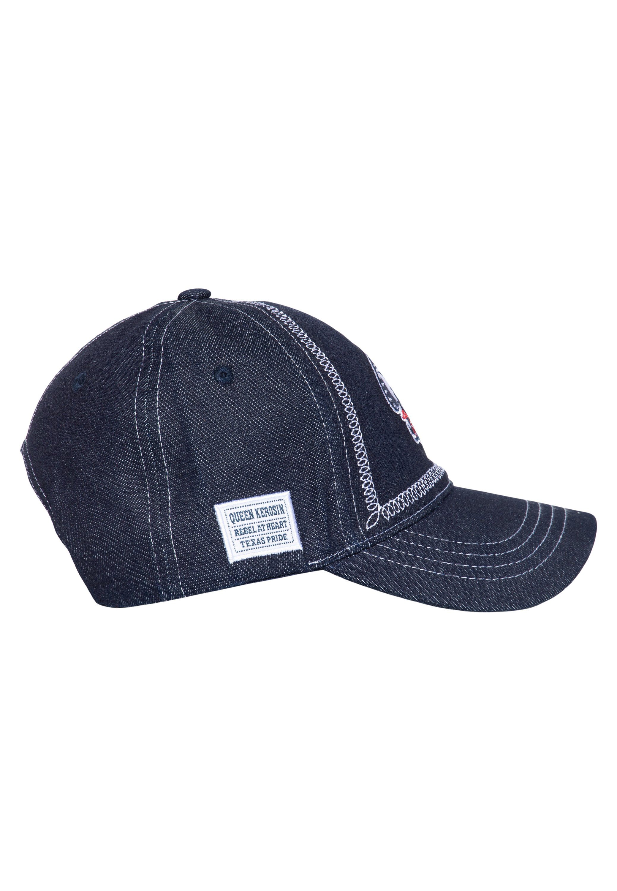 QueenKerosin Trucker Cap Rebel At Heart Texas Pride (1-St) im Comic Retro-Look