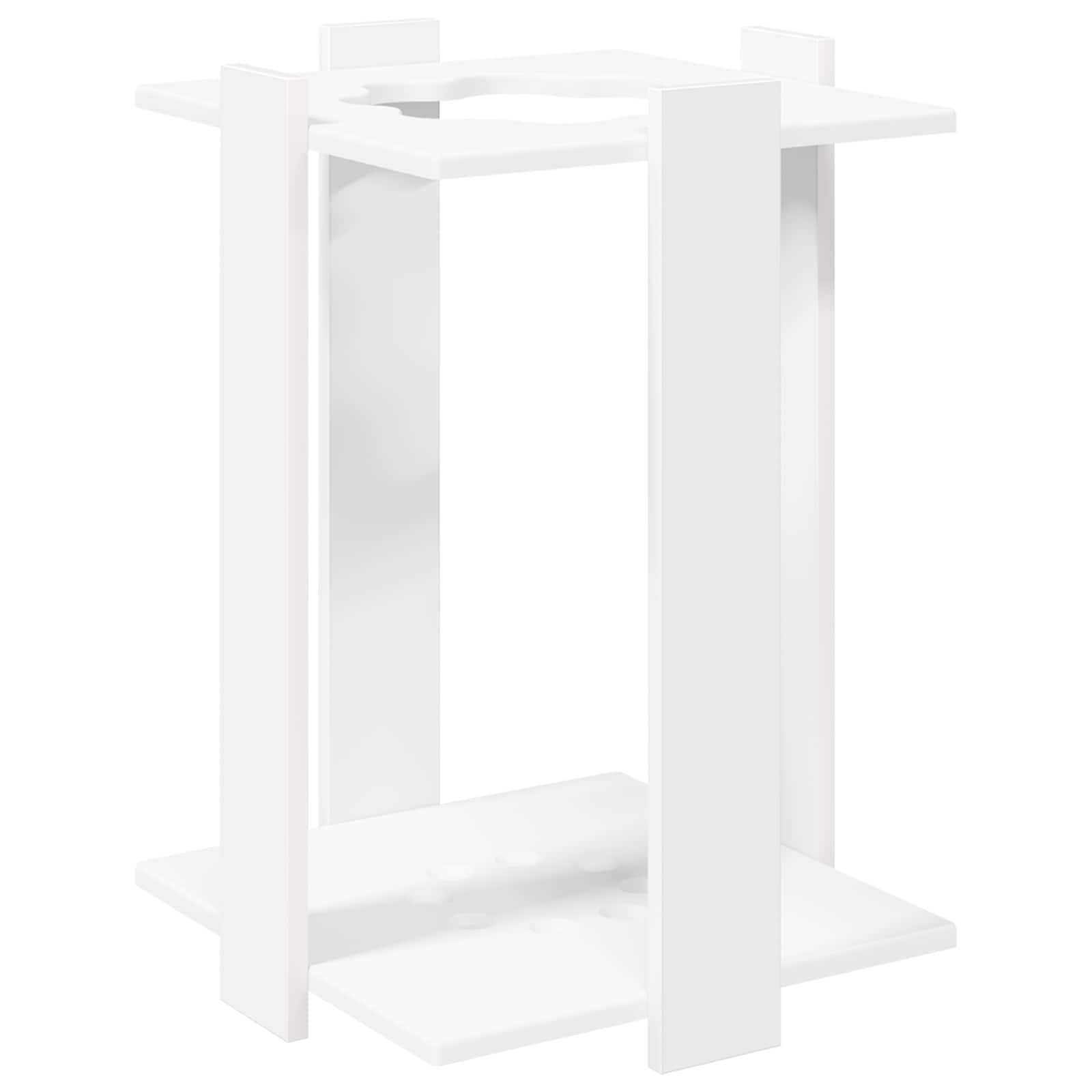 vidaXL Billardtisch Billardqueue-Ständer Holzwerkstoff 42 x 43 x 60 cm Weiß, (1-tlg)