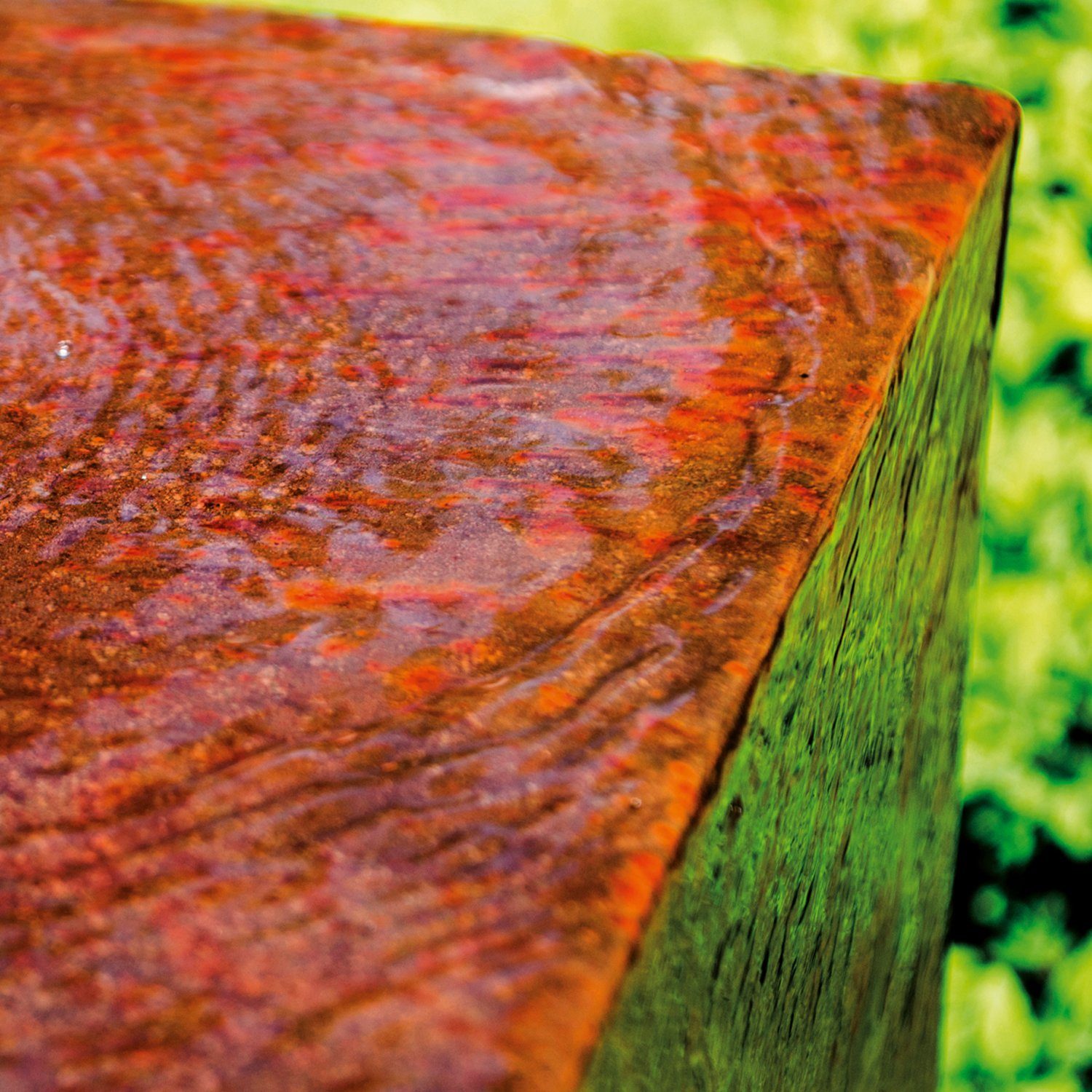 Köhko Gartenbrunnen „Peru“ Gartenbrunnen 31006 aus Cortenstahl mit LED-Beleuchtung