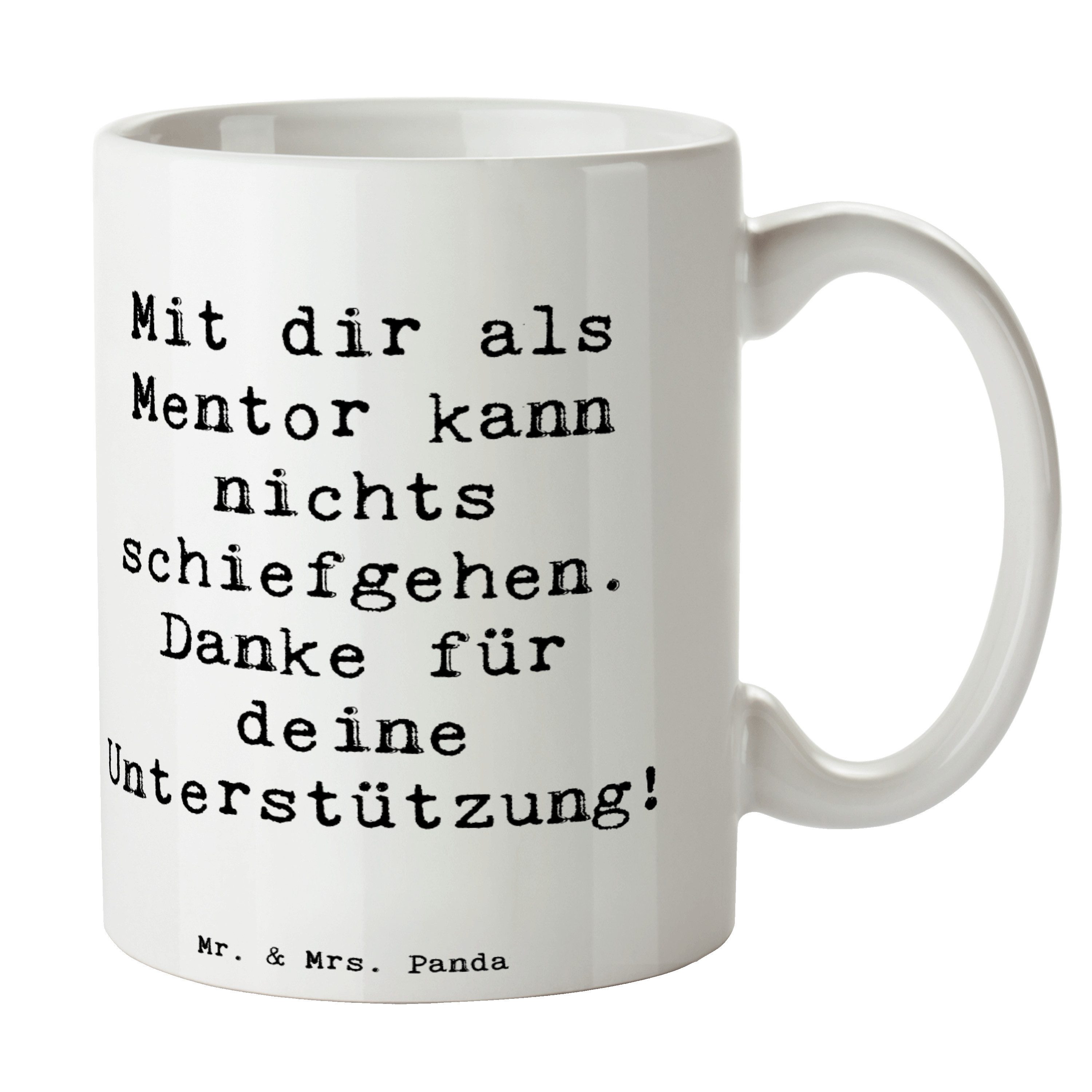 Mr. & Mrs. Panda Tasse Spruch Beste Mentor, Henkelbecher, Weiß, Geschenktasse, Geduld, Rat u, Keramik, Vorbild haferl Henkelbecher