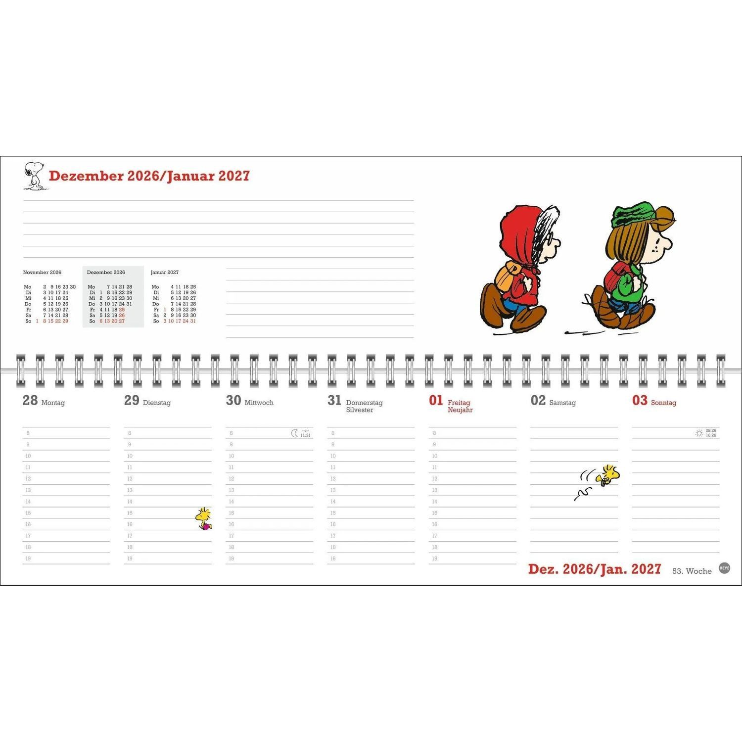 HEYE Querkalender Peanuts Wochenquerplaner 2027