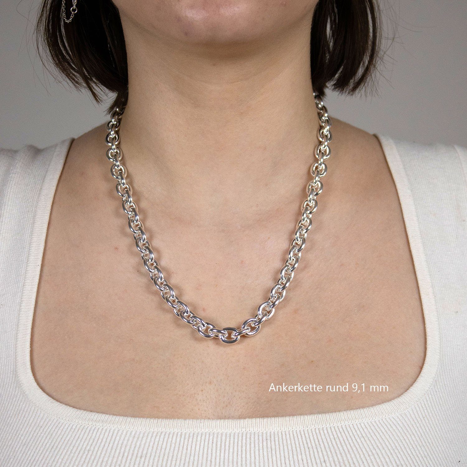 HOPLO Silberkette Silberkette Ankerkette Länge 50cm günstig online kaufen